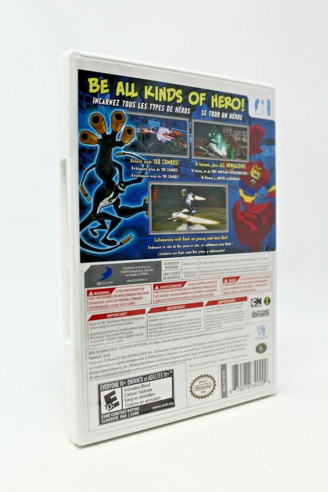 Ben 10: Omniverse – Wii – Action/Adventure Game – W/ Manual & Iron-On Sticker