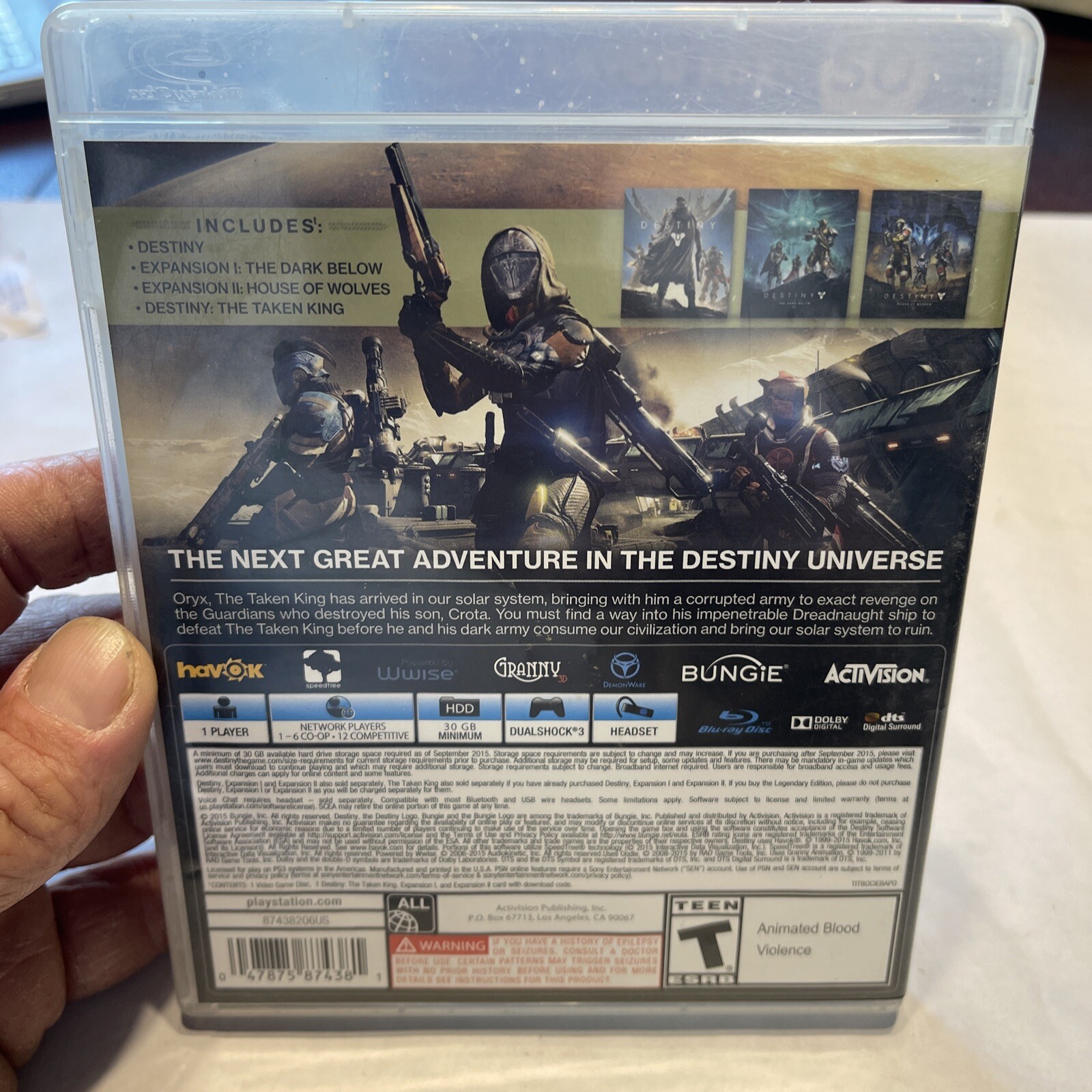 Destiny: Taken King Legendary Edition Playstation 3- Not Sure if Code is Used.