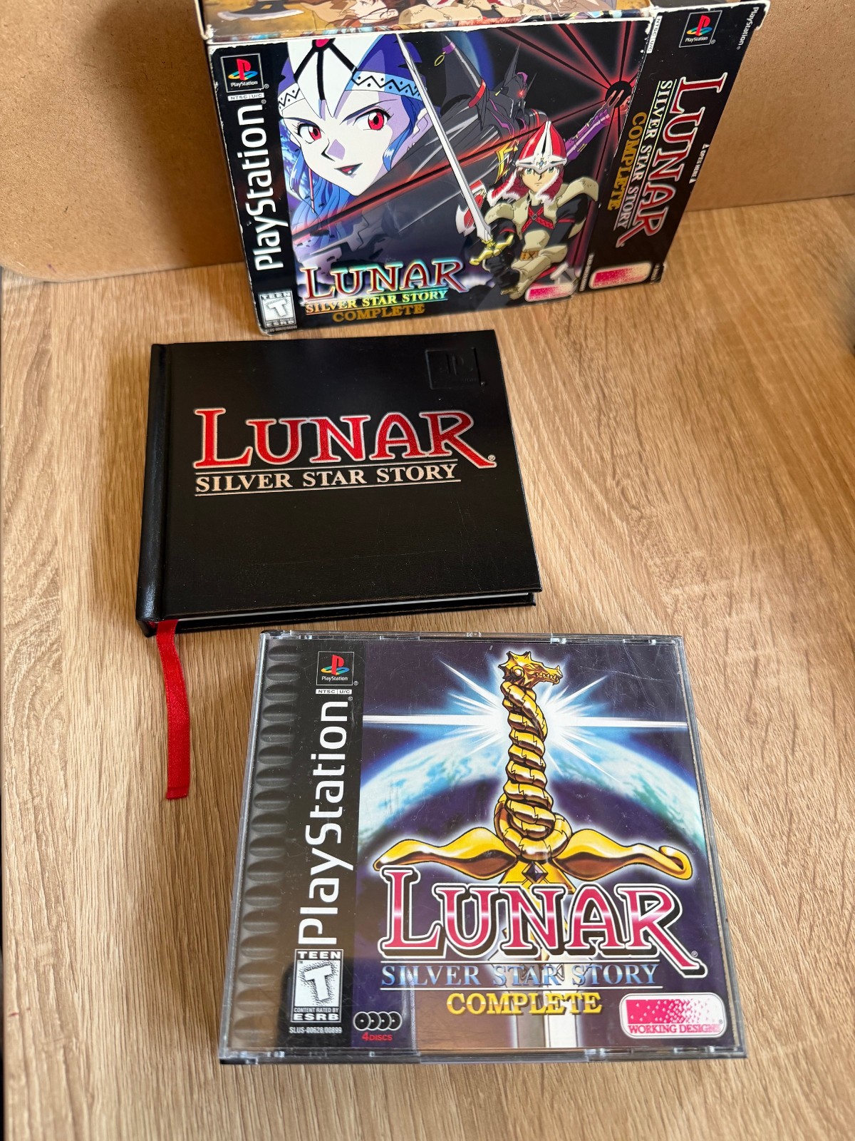 Lunar: Silver Star Story Complete (PS1, 2002), CIB with ART BOOK MAP BONUS DISCs