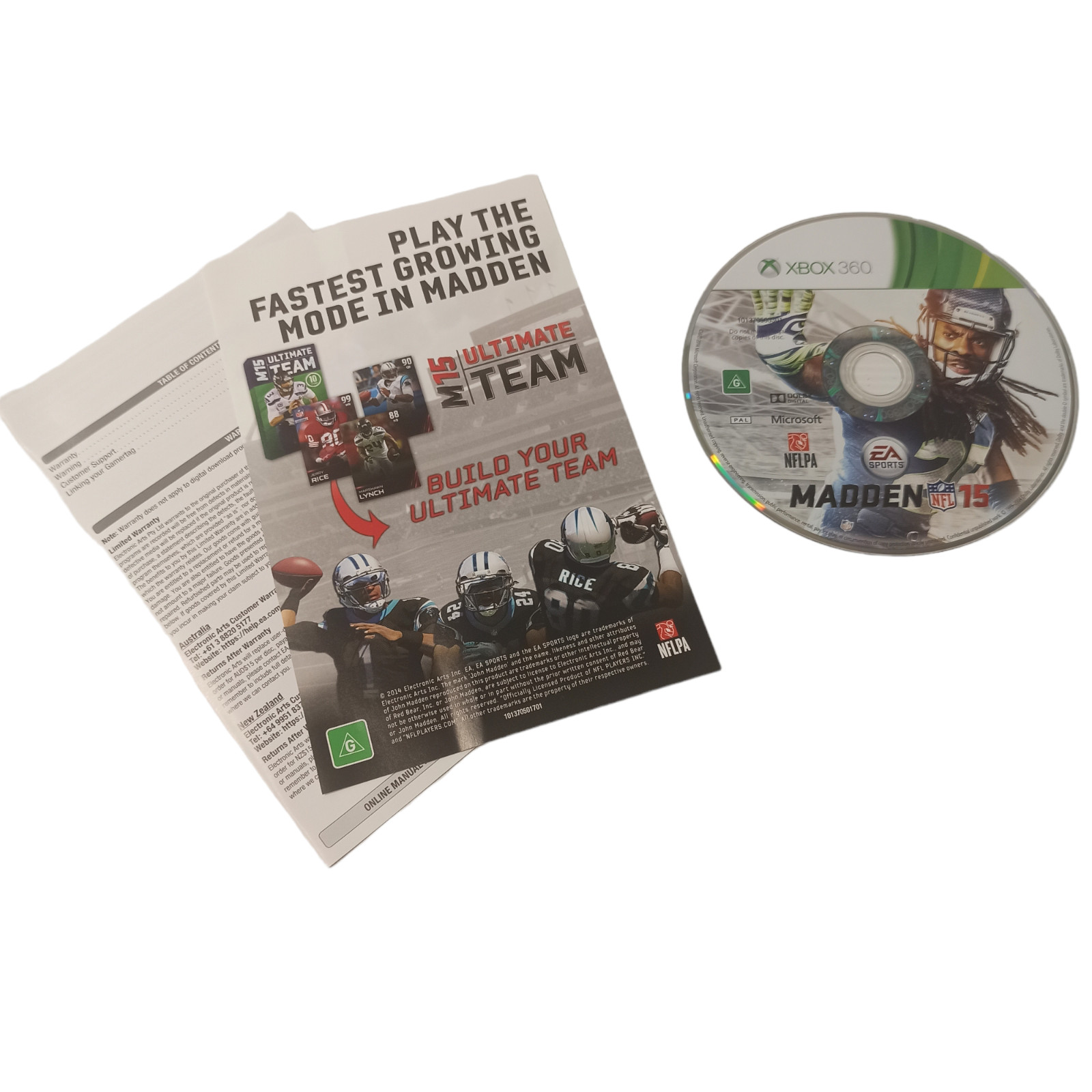 Xbox 360 Microsoft Madden 15 National Football League Gridiron American PAL