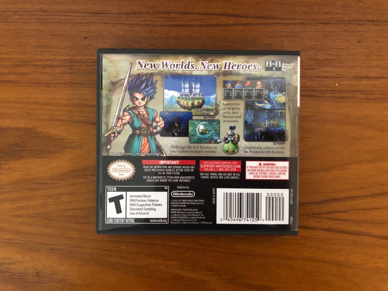 Replacement Case for Dragon Quest 6: Realms of Revelation Nintendo DS