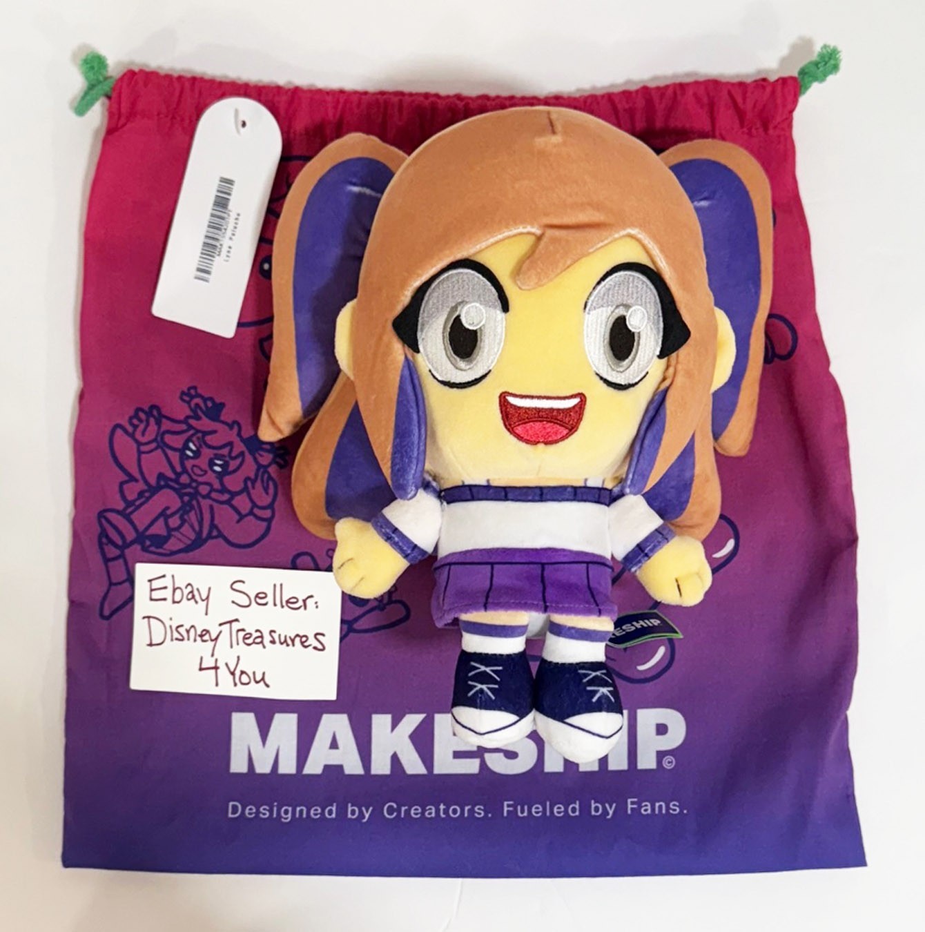 Makeship Plush LYNA PELUCHE YouTube Anime Cartoon Video Game Animator Rare NEW