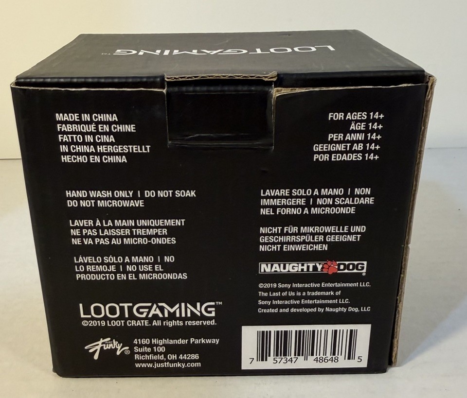 The Last of us Coffee Mug Just Funky Loot Gaming Crate Naughty Dog 2019