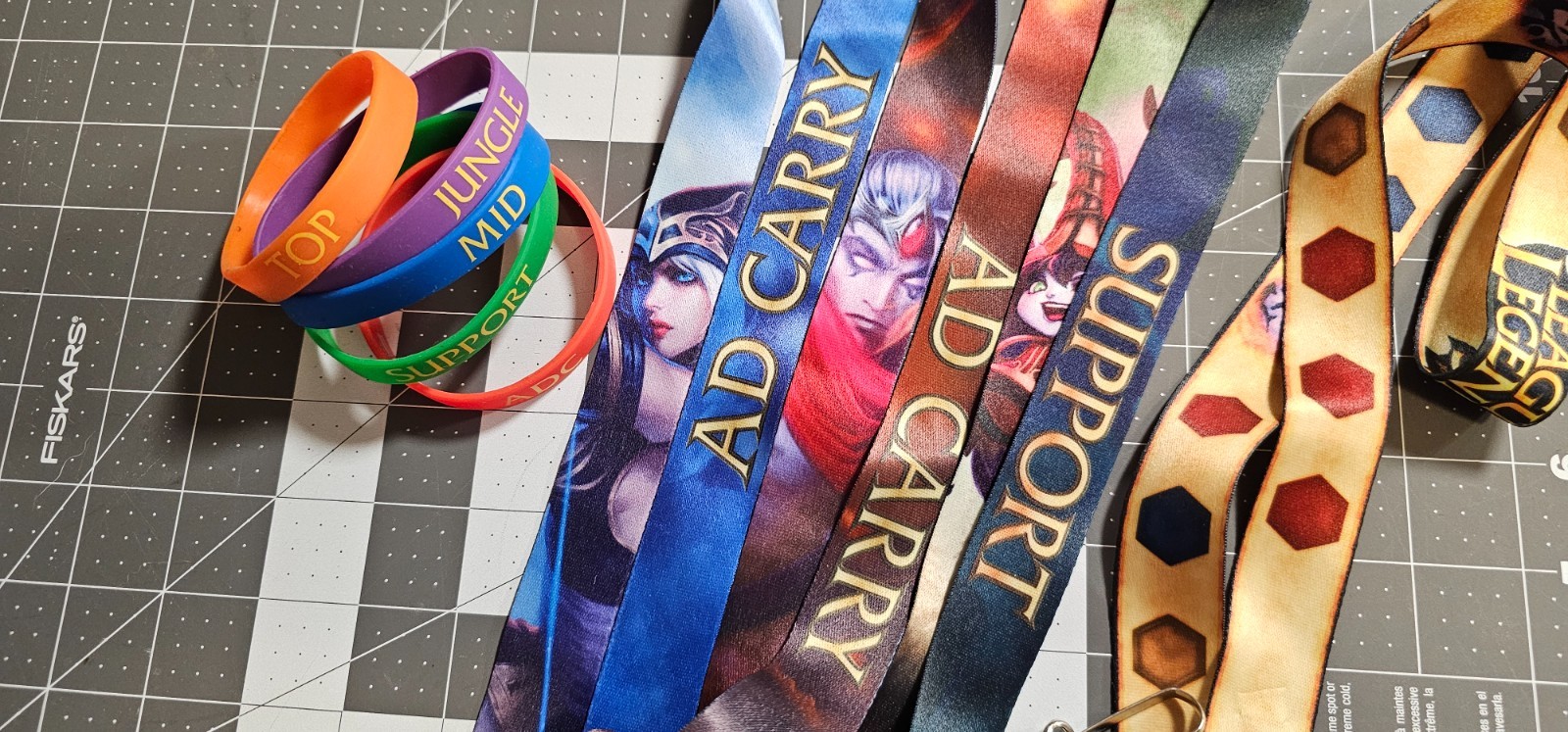 Lot of PAX Promo Riot League of Legends Position/Role Lanyards Wristbands