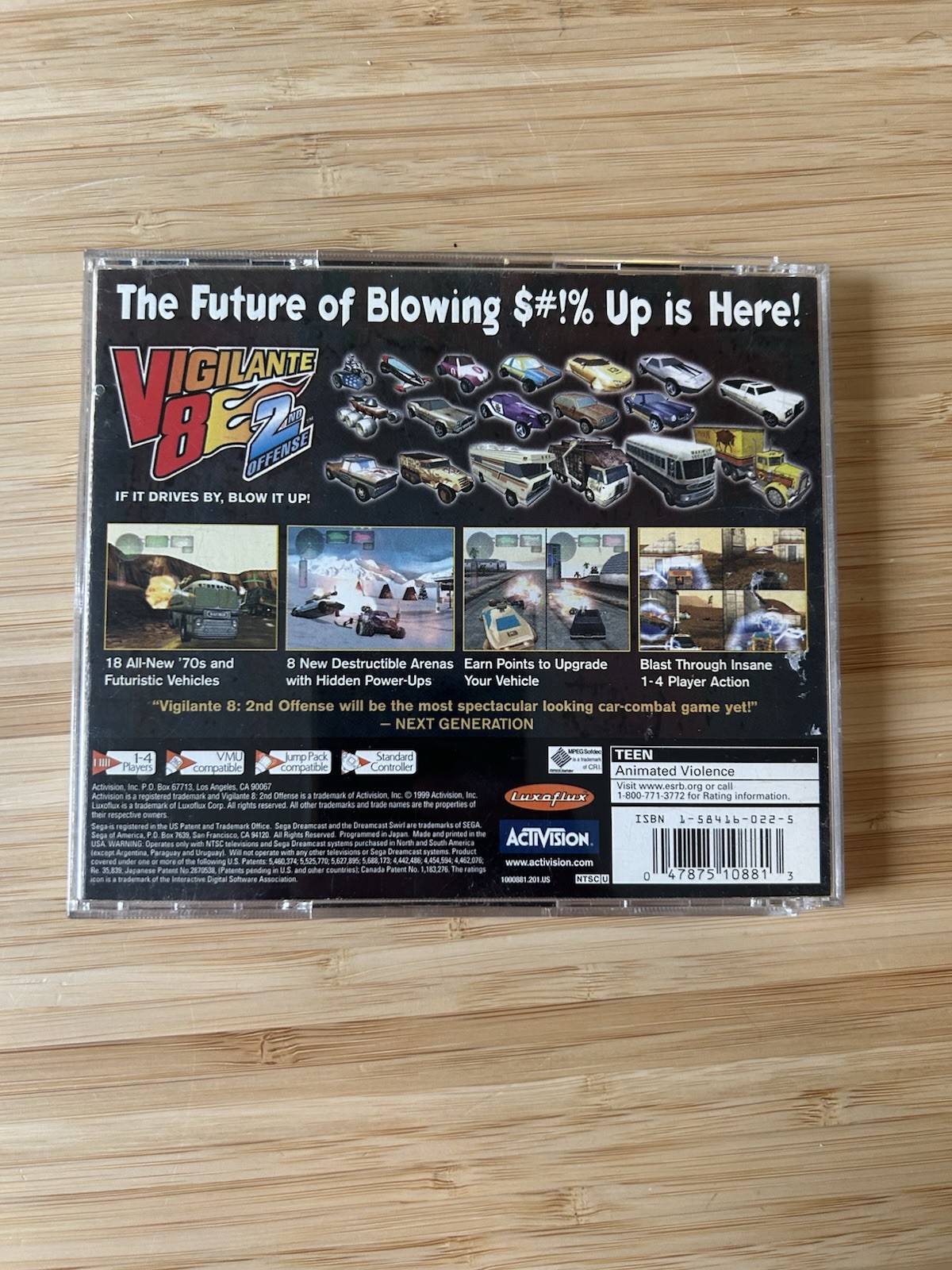 Vigilante 8 2nd Offense Sega Dreamcast 1999 Activision Complete FOR PARTS