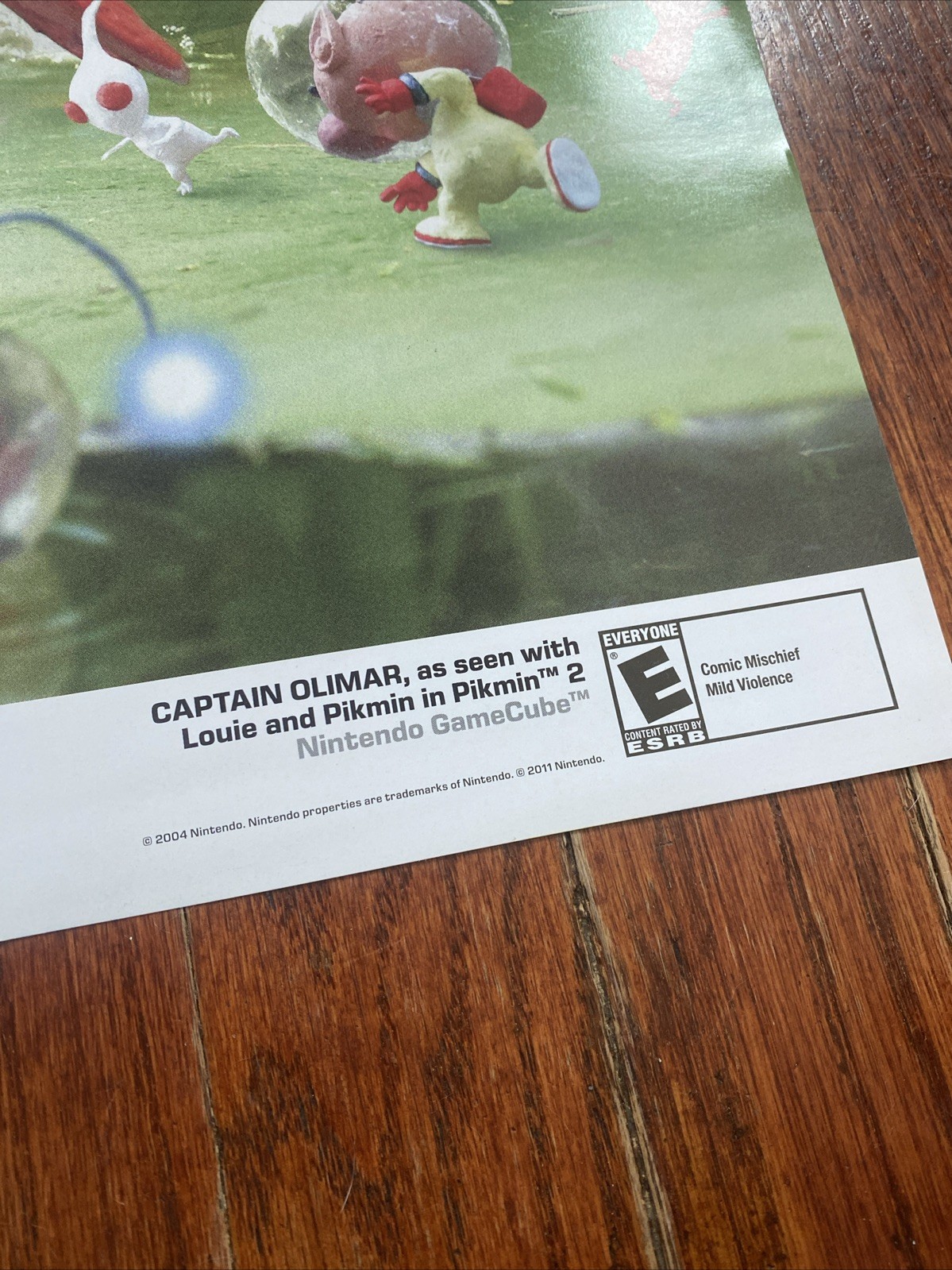 Official Nintendo Gamecube Pikmin 2 Poster Captain Olimar w/ Louie Double sided