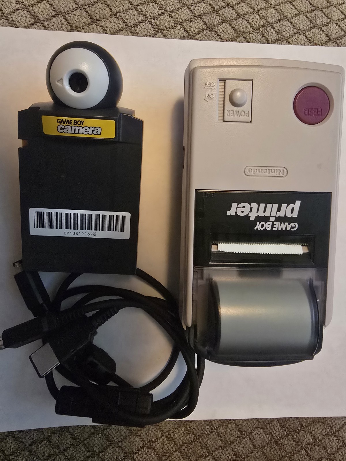 Gameboy Printer and Camera, Including cable