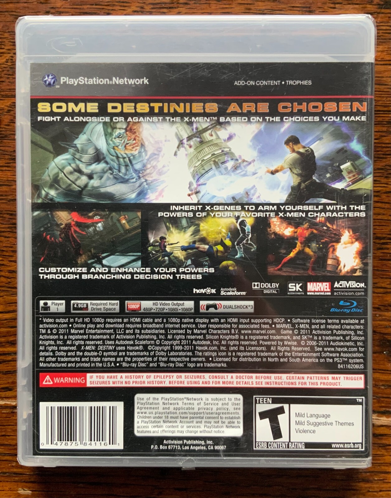 X-Men: Destiny PS3 NEW Sealed MARVEL Wolverine Mystique Magneto Professor X