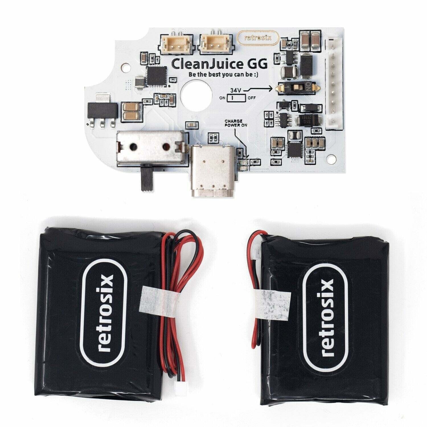 Sega Game Gear SGG Rechargeable USB-C Battery pack Module Cleanjuice Retrosix