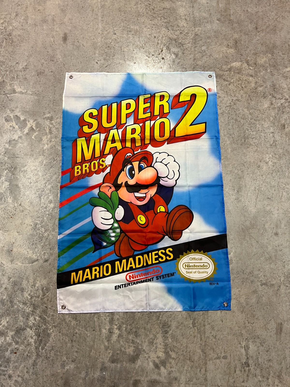 Super Mario Bros 2 Custom Wall Flag Banner Tapestry 2 x 3 Ft, NES