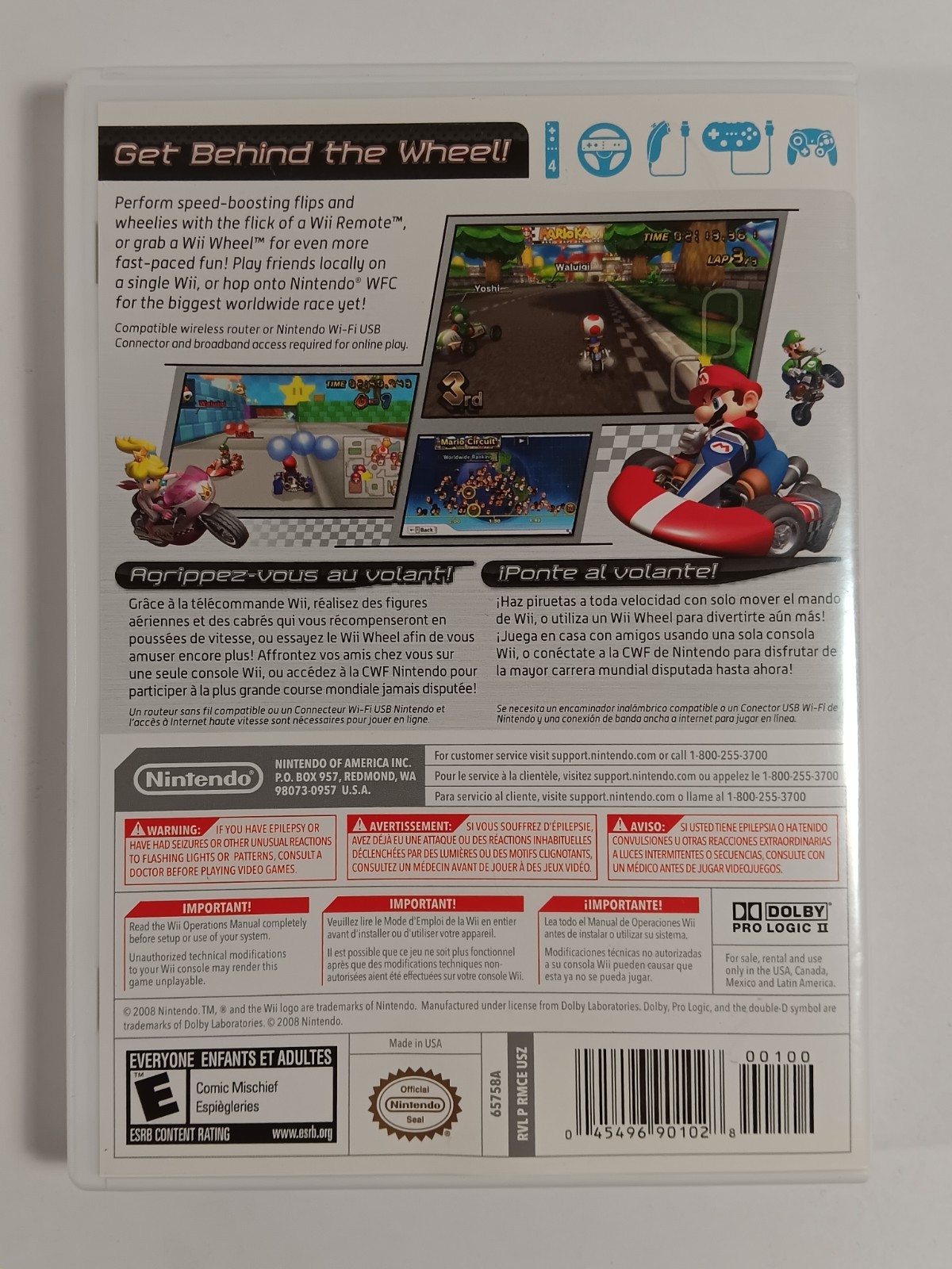 Mario Kart Wii (Nintendo Wii, 2008) CIB Complete w/ Manual – Tested