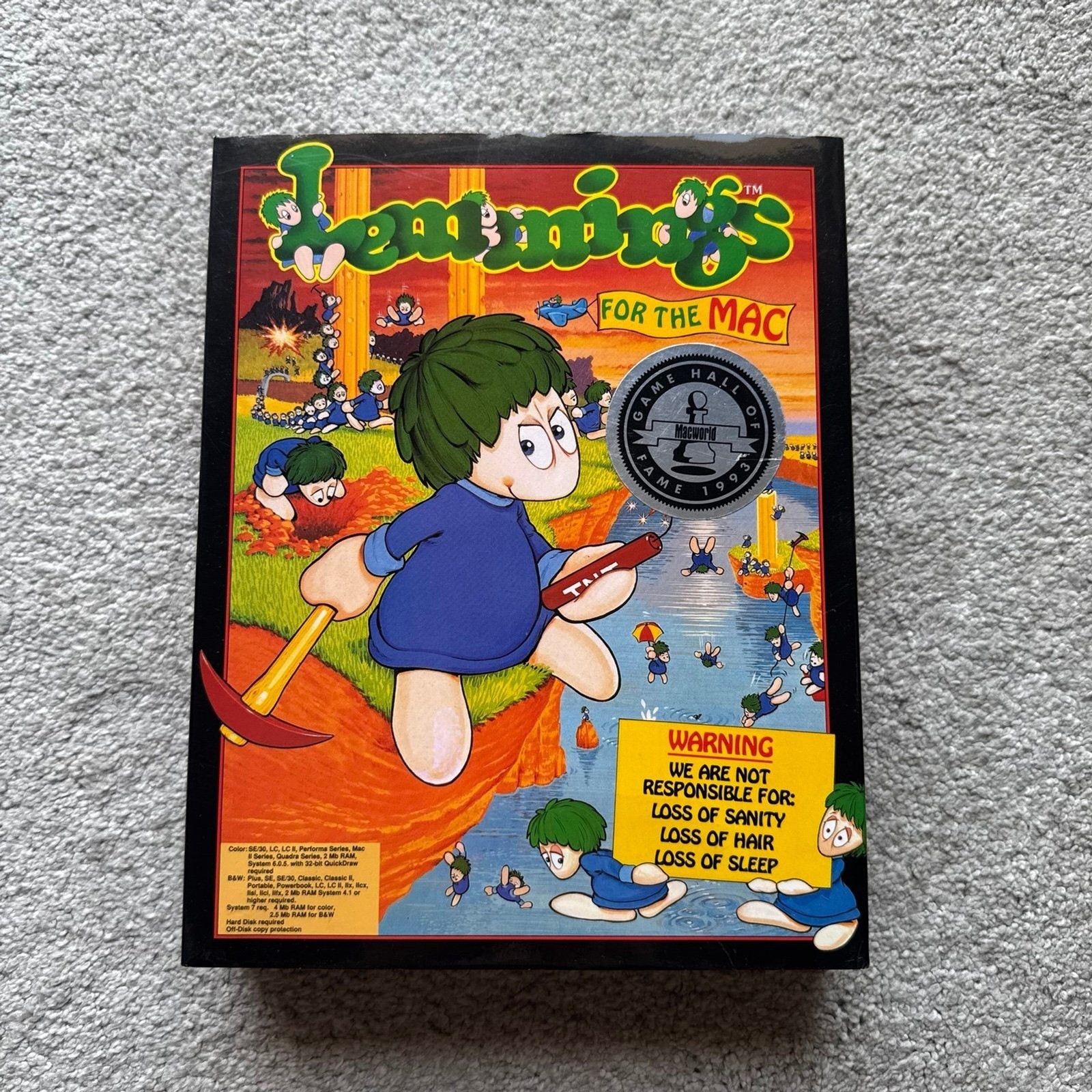 UNTESTED Vintage Rare 1992 Psygnosis Lemmings Mac Macintosh Game