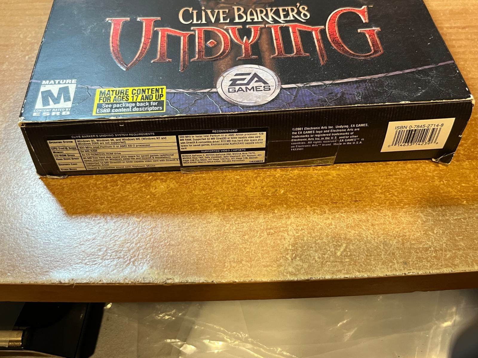 Clive Barker’s Undying 2001 PC Big Box CD-ROM Horror FPS Complete