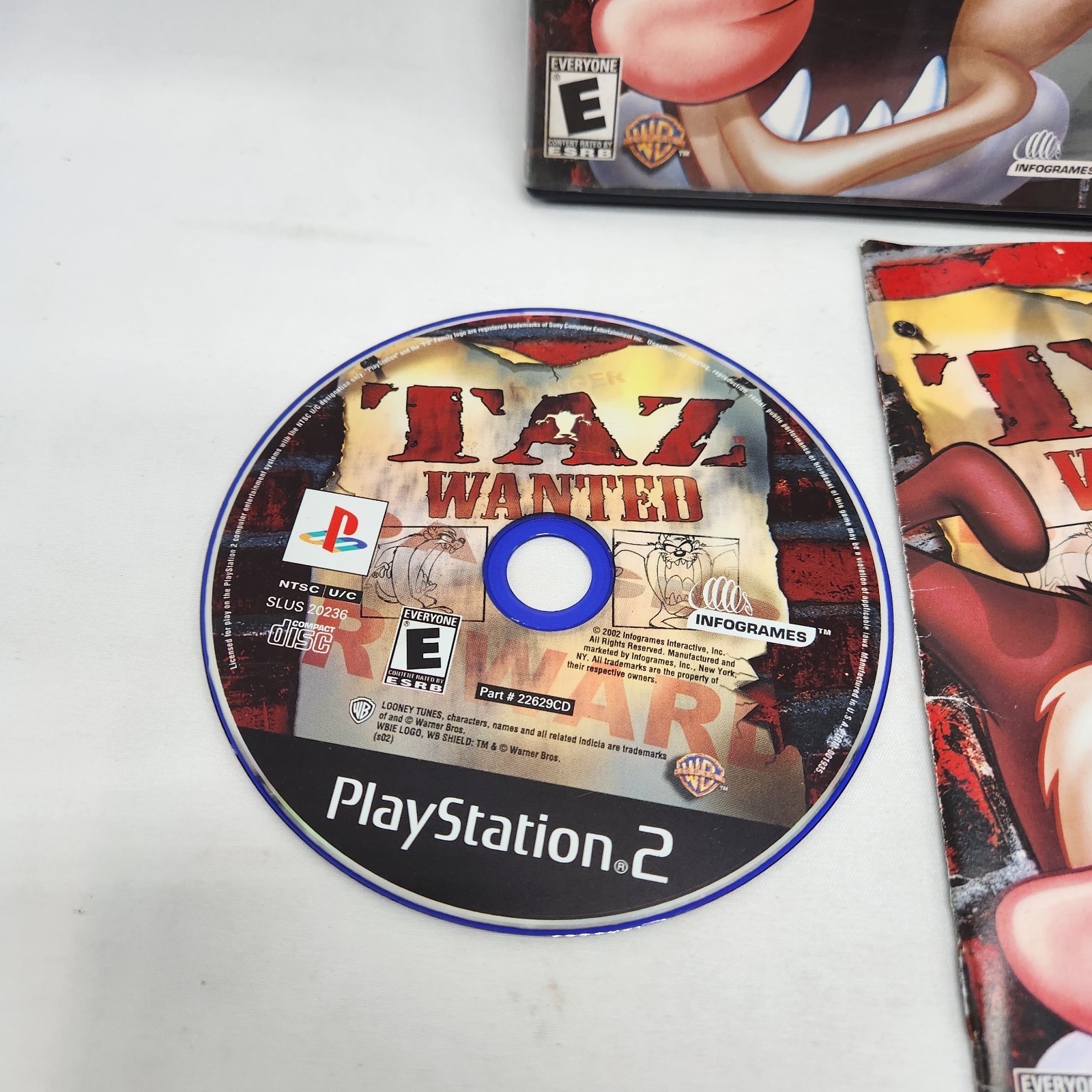 Taz: Wanted Sony PlayStation 2 PS2 Warner Bros Arcade Video Game Complete