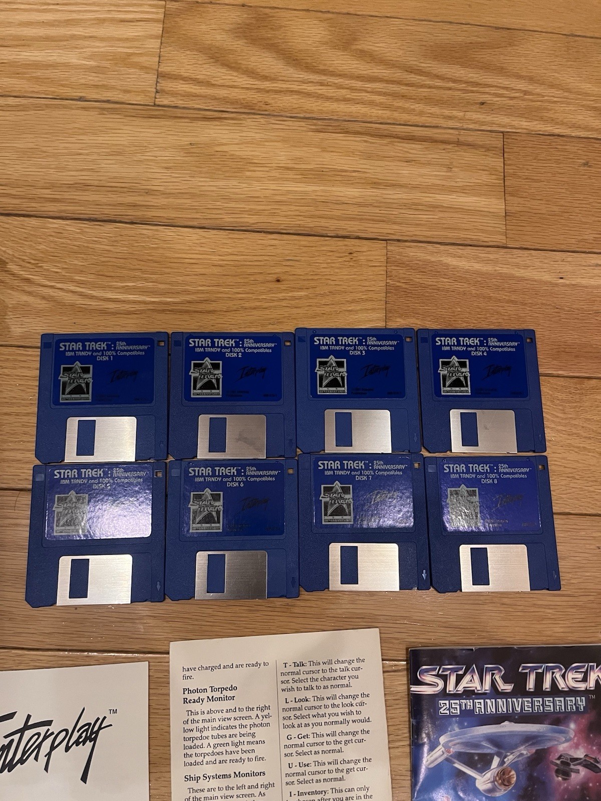Star Trek 25th Anniversary PC Game Interplay 3.5″ Floppy Disks Big Box IBM Tandy