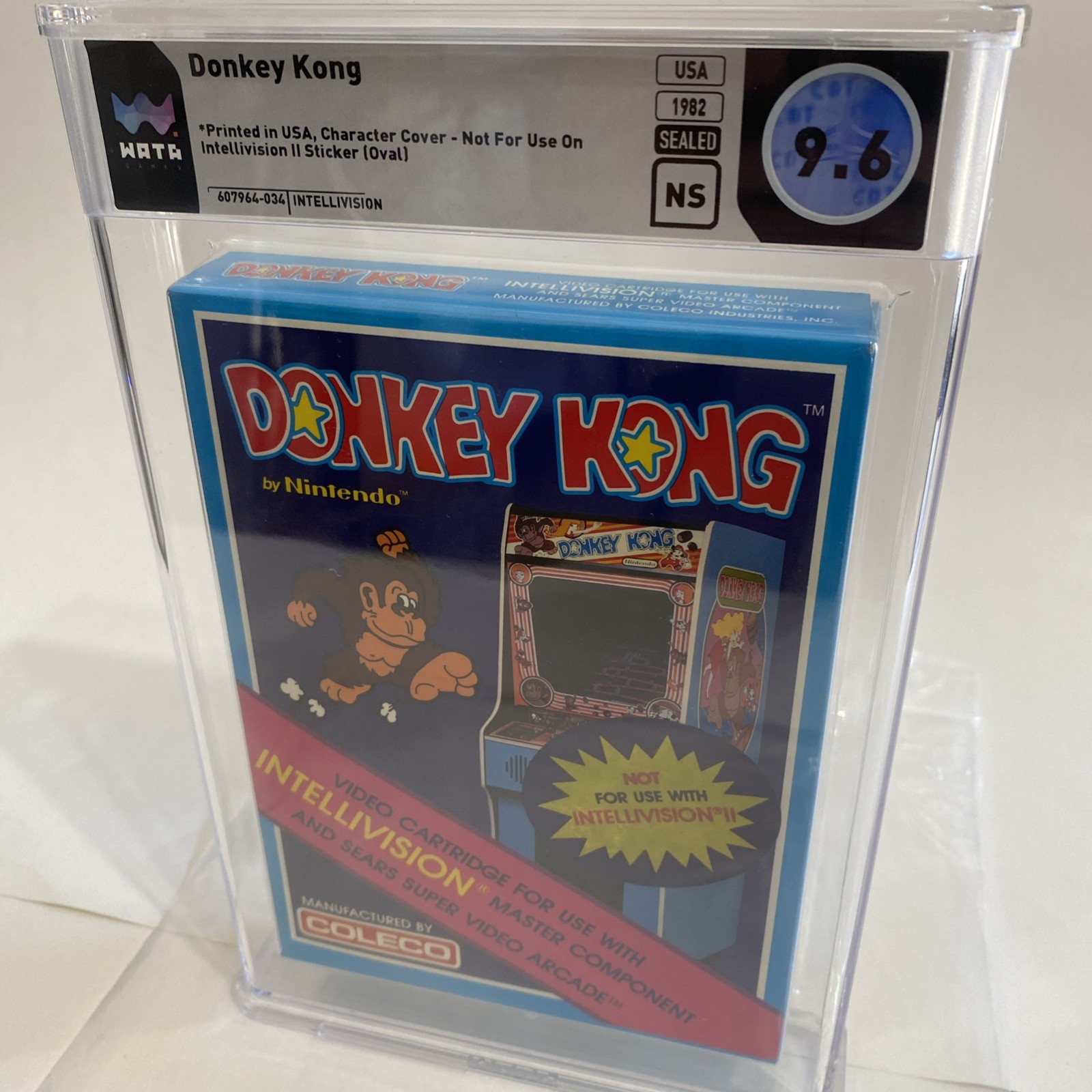 1982 Nintendo Donkey Kong Intellivision WATA 9.6 Oval 1st APPEARANCE of MARIO