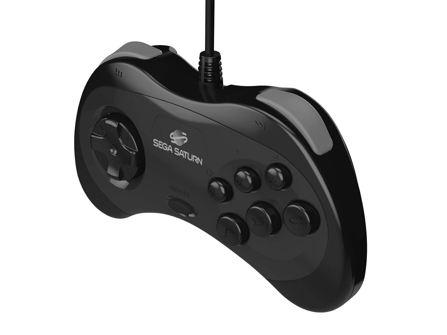 Retro-Bit Official Sega Saturn Controller Pad Original Port GREY
