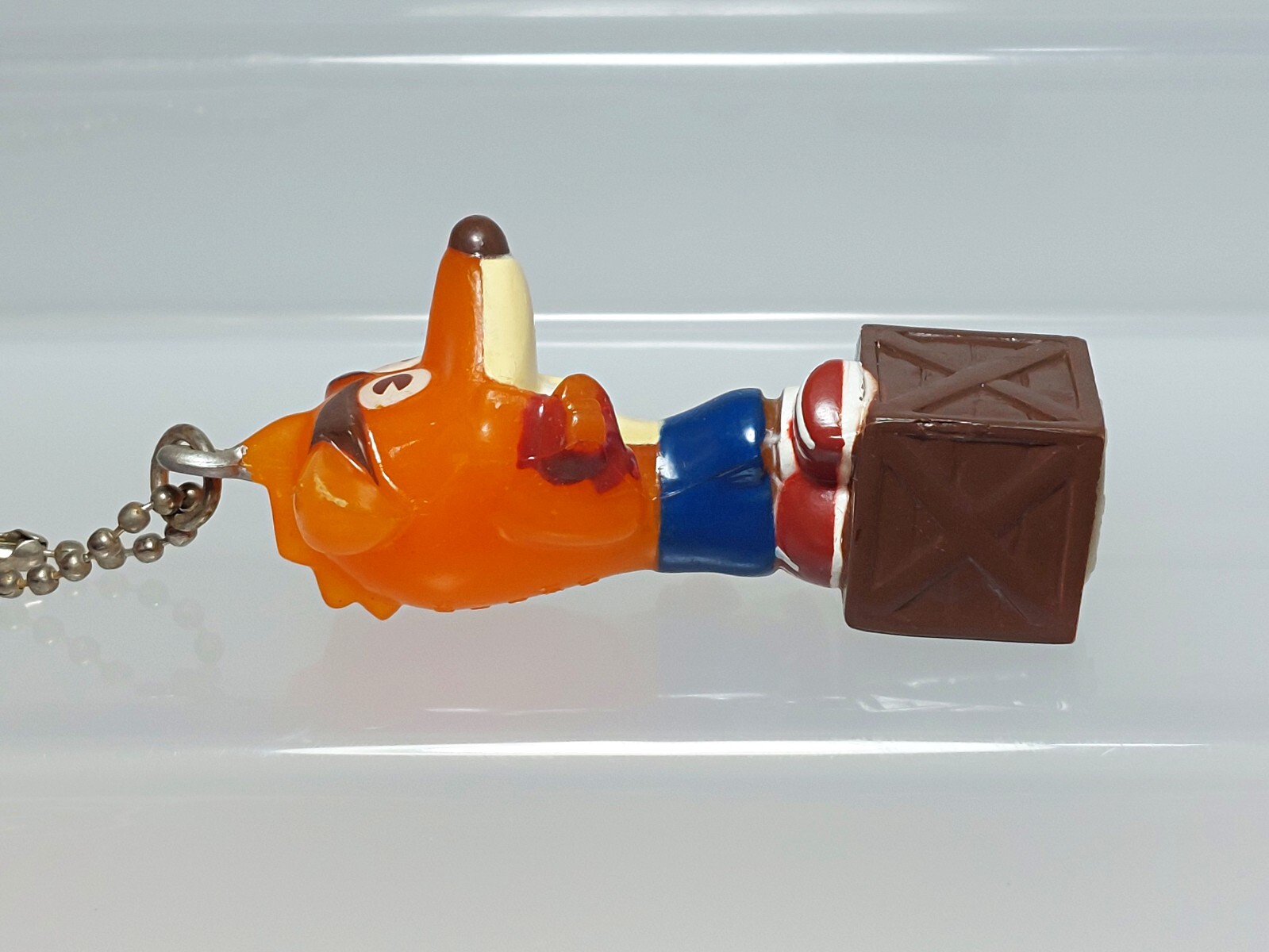 Crash Bandicoot Light-up Keychain Figure Tomy 1998 Vintage Toy Japan 2.6in