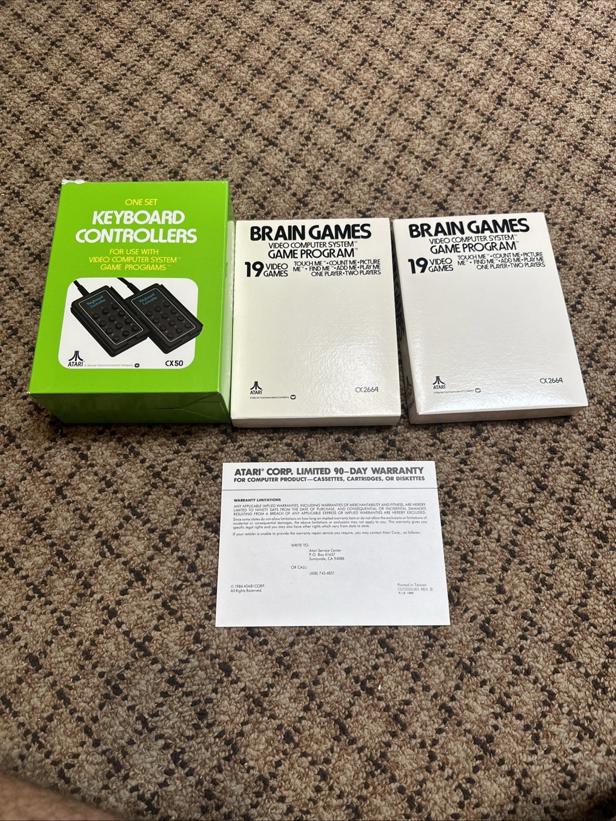 Atari 2600 Back To School Pak Brain Games & Basic Programming With Controllers