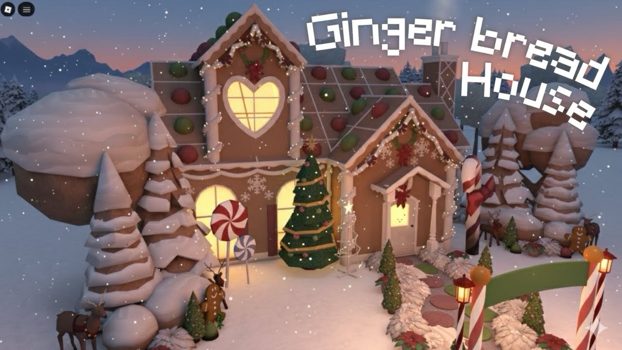 GINGERBREAD HOME BLOXBURG.CHECK DESCRIP.FAST BUILDER FOR AFFORDABLE PRICE