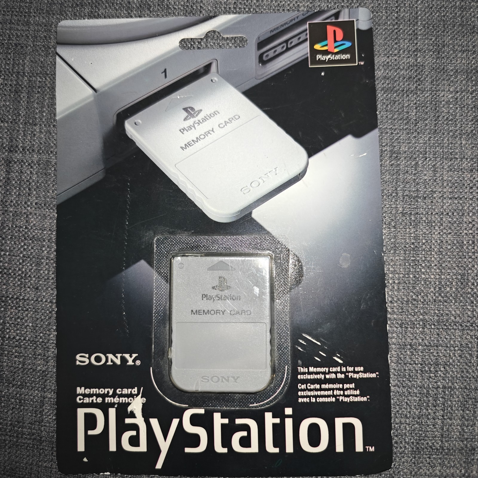 Official OEM Sony Playstation 1 PS1 Light Gray Memory Card Brand New Sealed