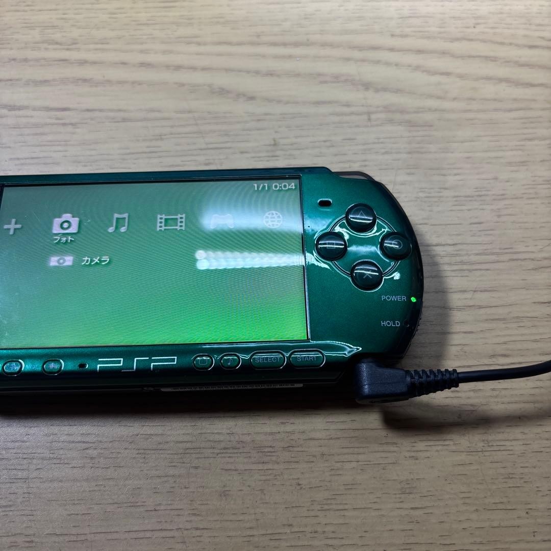Sony PSP-3000 PSP 3000 console Spirited Green Working English no battery