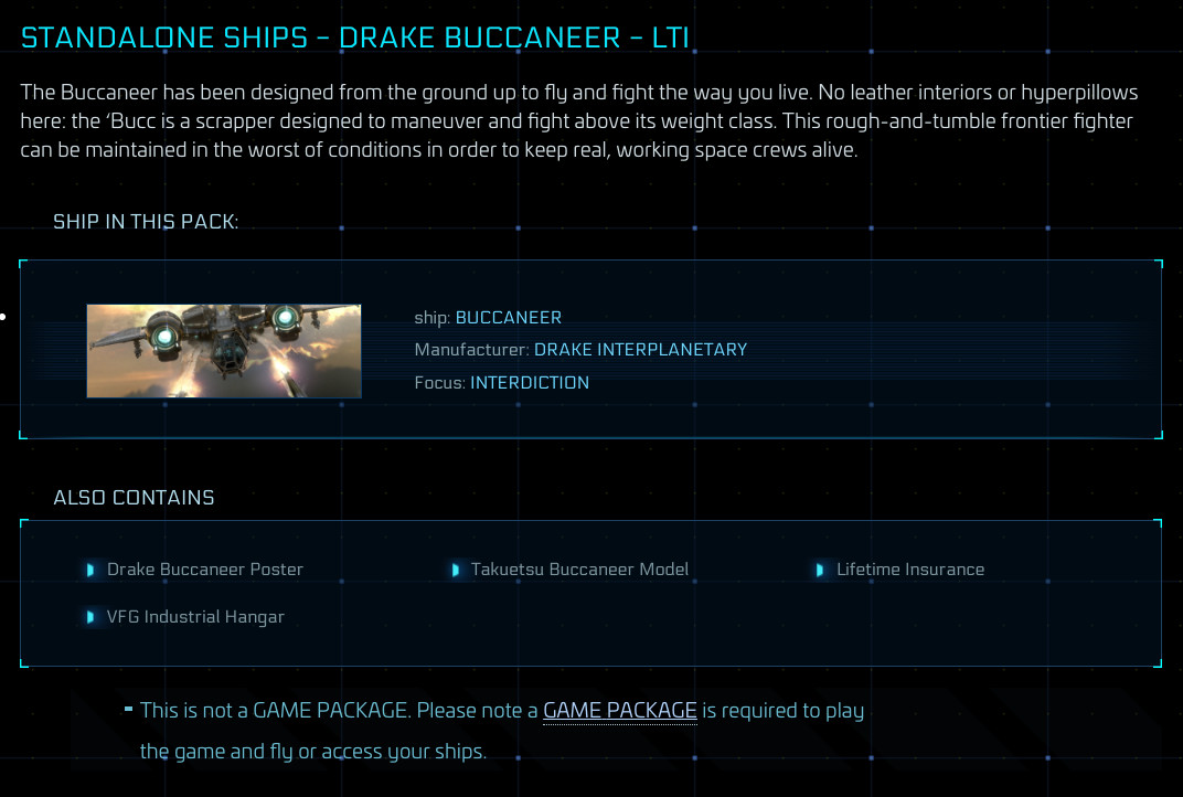 Star Citizen Buccaneer OC + VFG Industrial Hangar + Model & Poster
