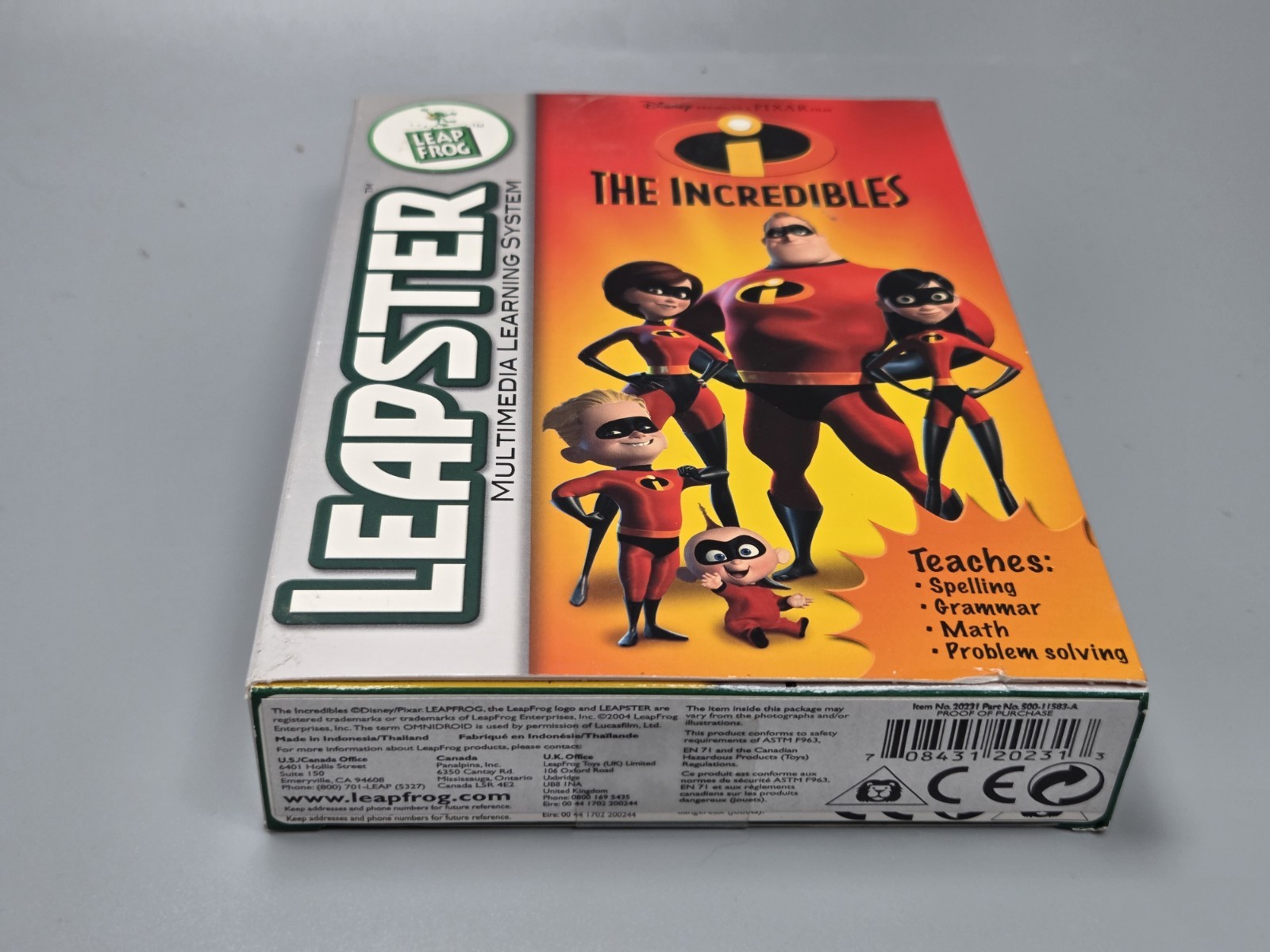 INCREDIBLES, THE – Leap Frog Leapster PIXAR Disney Interactive 2004 *NEW SEALED*