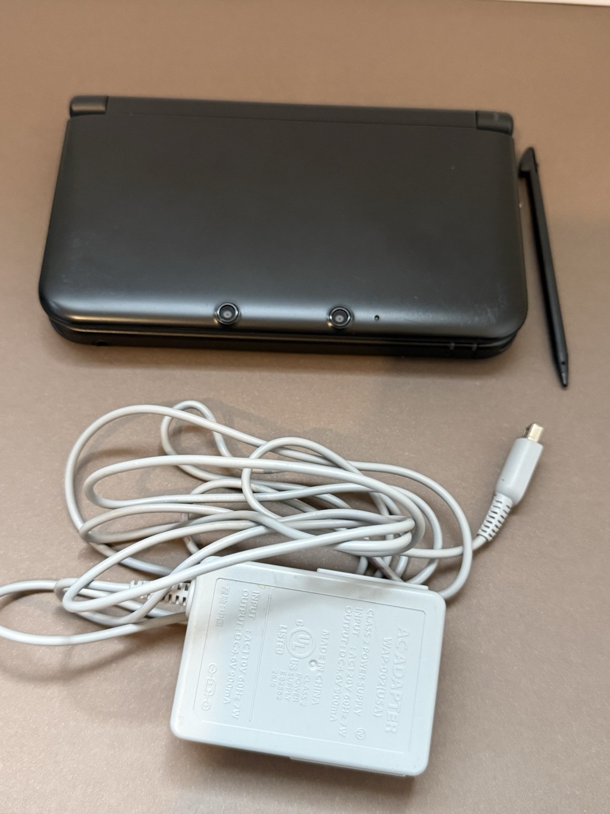 Nintendo 3DS LL Launch Edition Black (Handheld System) With Charger And Stylist