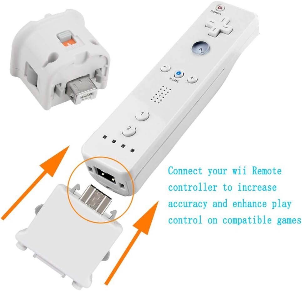 1/ 2 Pack Motion Plus Sensor Adapter Replace For Nintendo Wii / Wii U Controller
