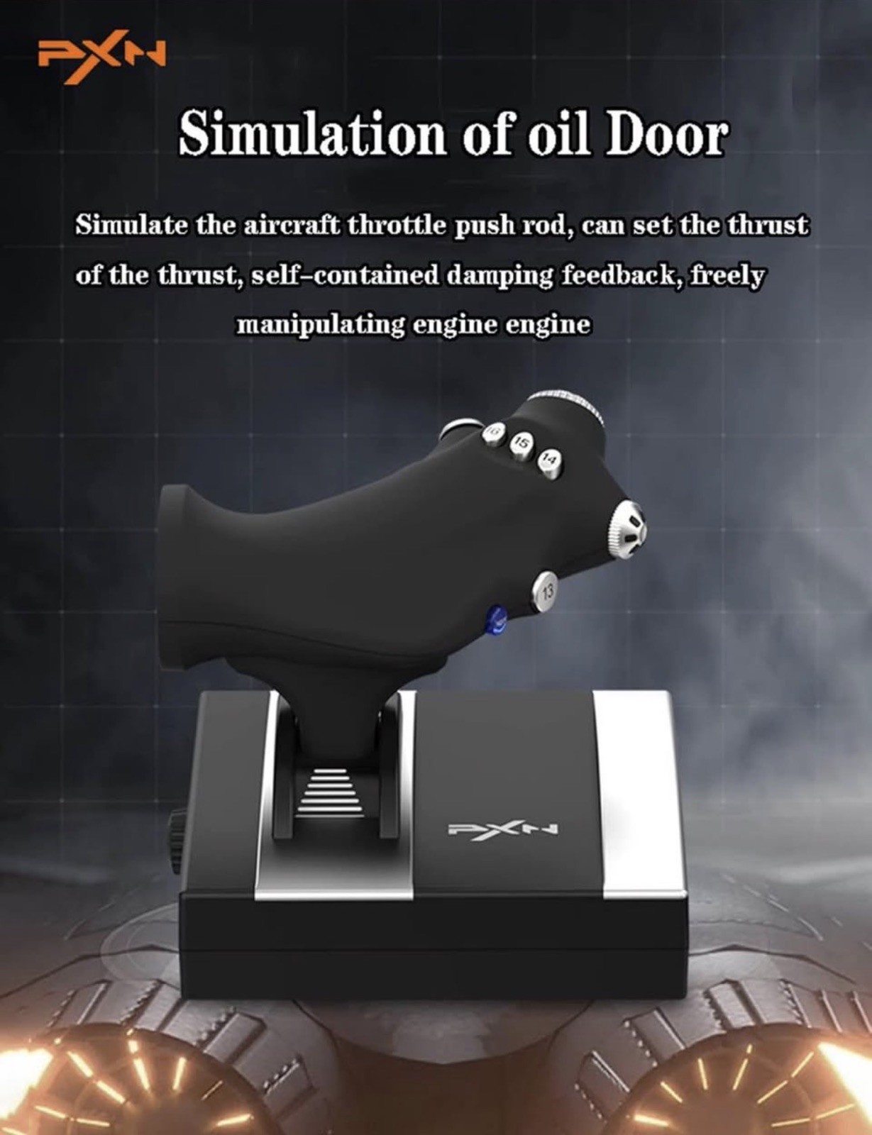 PXN-2119PRO Flight Simulator Joystick Lightweight Controller Unit f/ PC/PS4/XBOX
