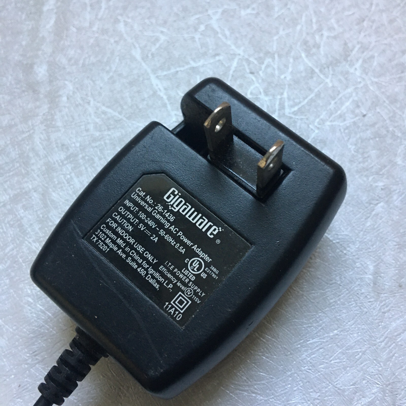 Gigaware Universal 5V-2A Gaming AC Power Adapter Multi-Connector 26-1436