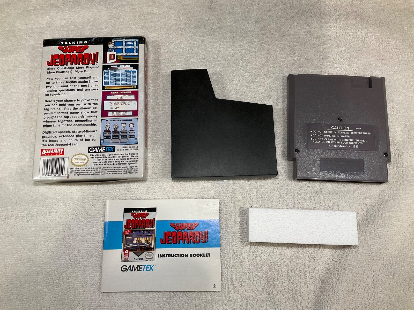Talking Super Jeopardy NES Nintendo 1990 CIB Complete Box Manual GameTek REV-A