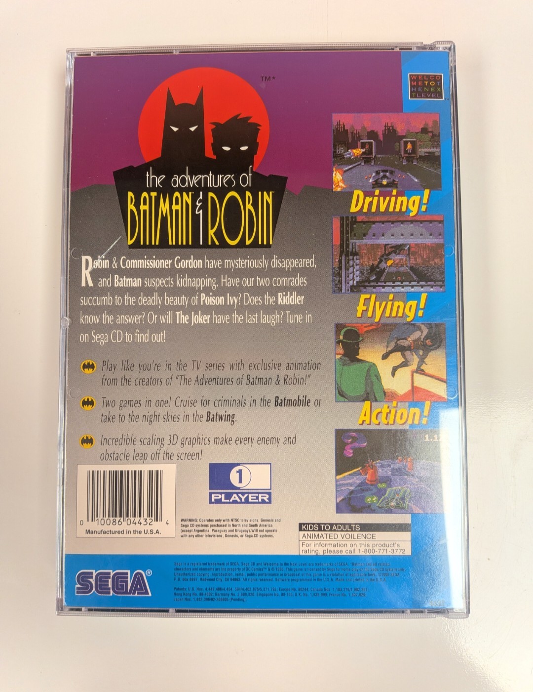 SEGA The Adventures of Batman & Robin (Sega CD, NTSC-U/C) – CIB