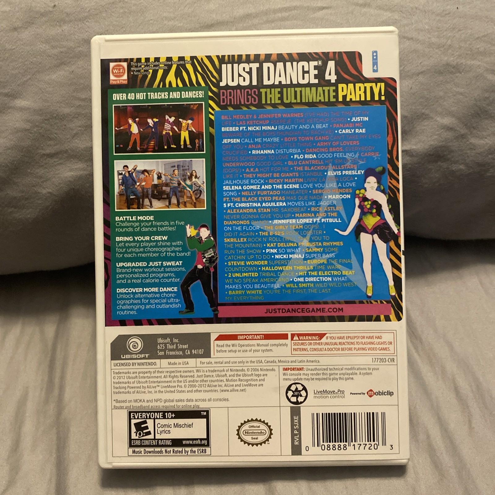 Just Dance 4 (Nintendo Wii, 2012) Complete CIB – Tested