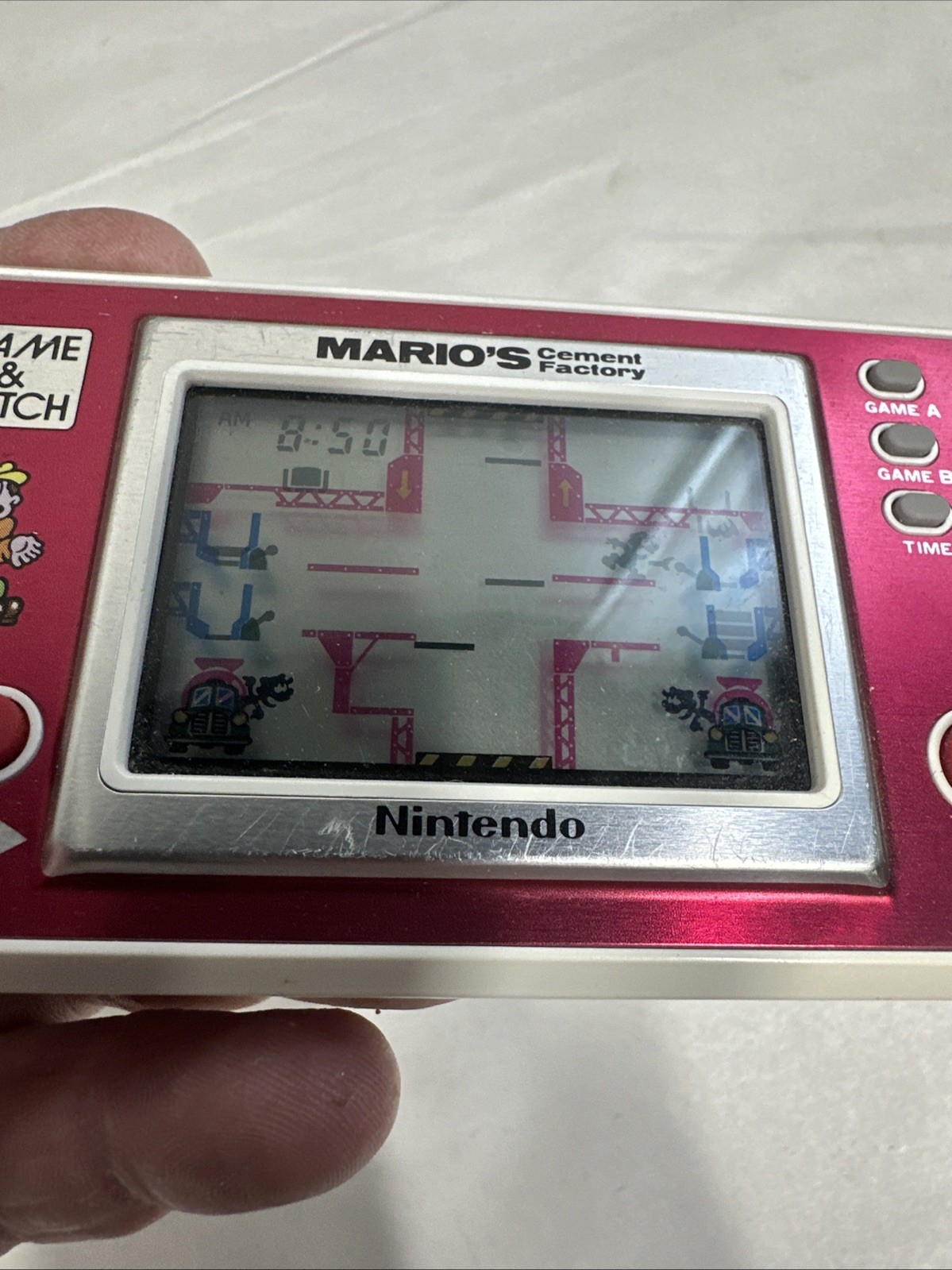 Nintendo Game and Watch Mario’s Cement Factory ML-102, 1983 Excellent Working