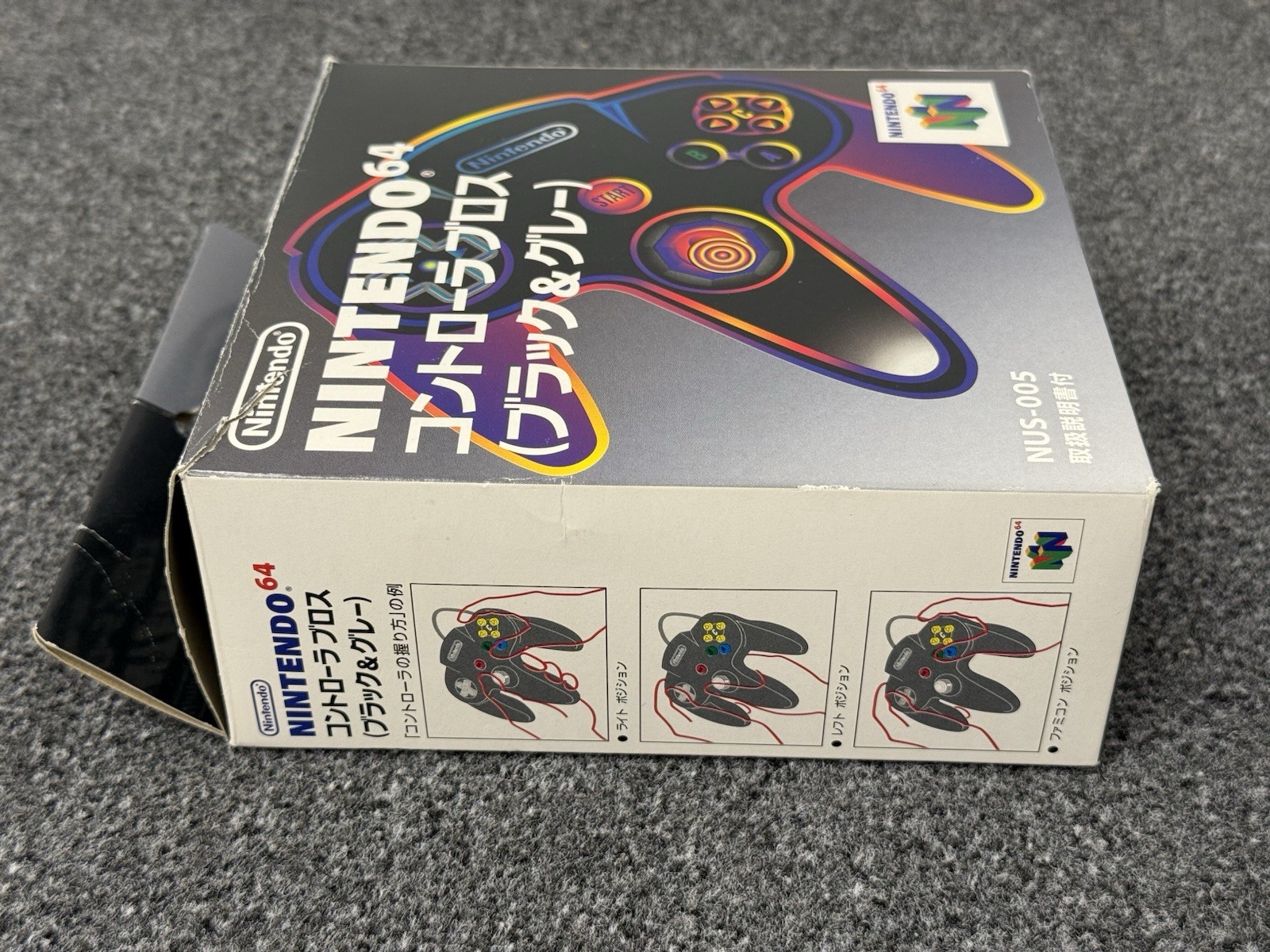 Nintendo 64 Black & Gray Japanese Limited Edition N64 Controller Complete In Box