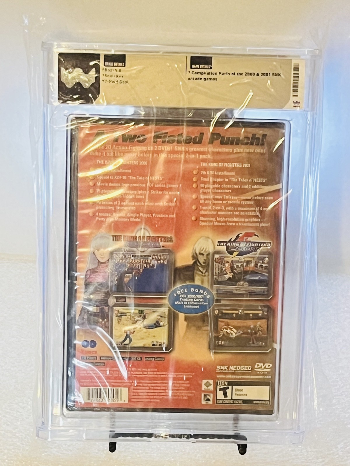 King of Fighters 2000&2001 PS2 2 in 1 Pack- WATA 9.8 A++ sealed Y-Fold