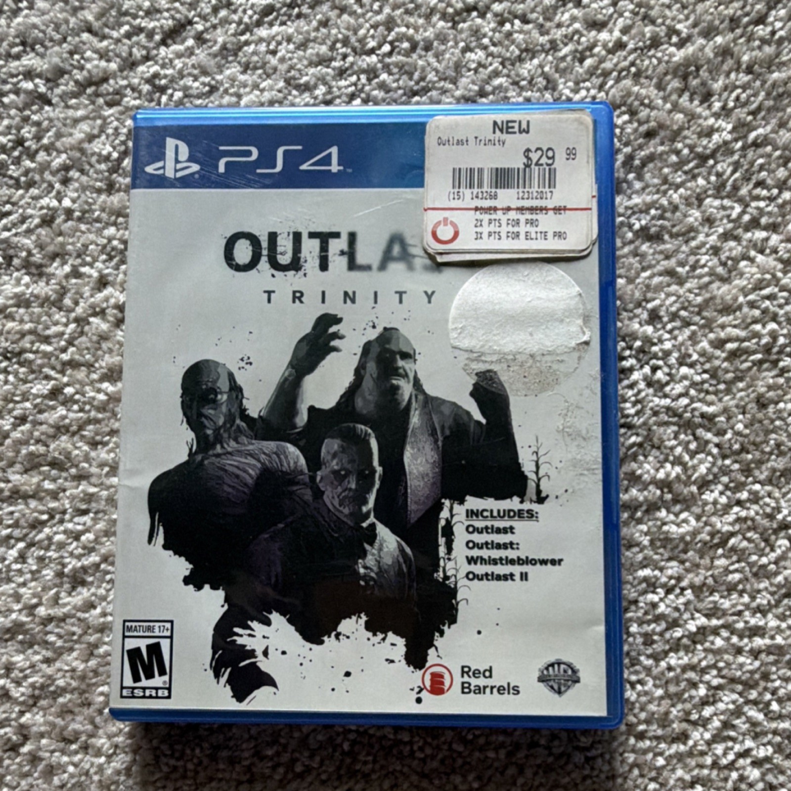 Warner Bros. Outlast Trinity Sony PlayStation 4 Survival Horror 2017 Manual NTSC