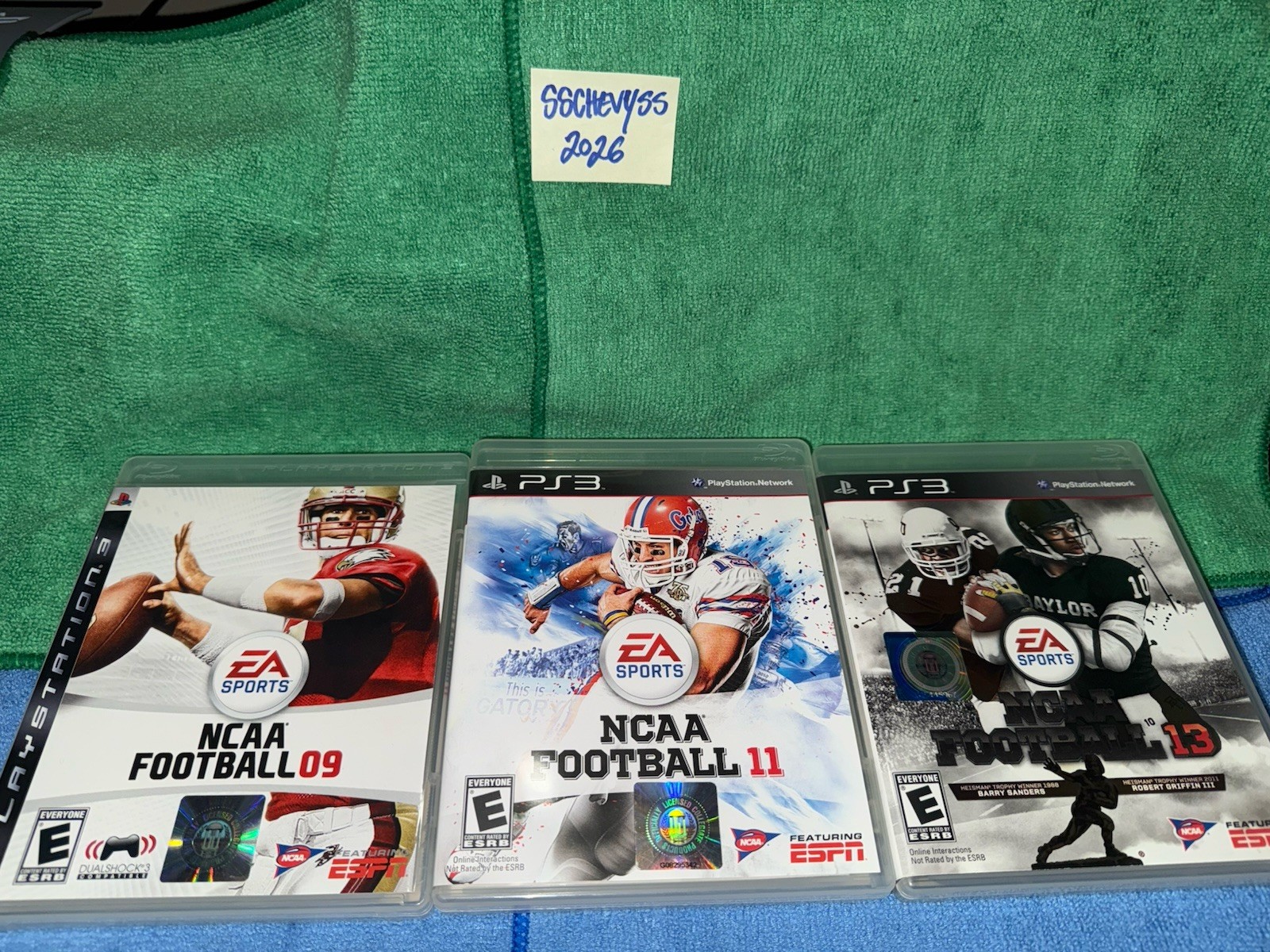 NCAA Football Bundle 3 Games 09, 11 & 13 Sony PlayStation 3 PS3 CIB