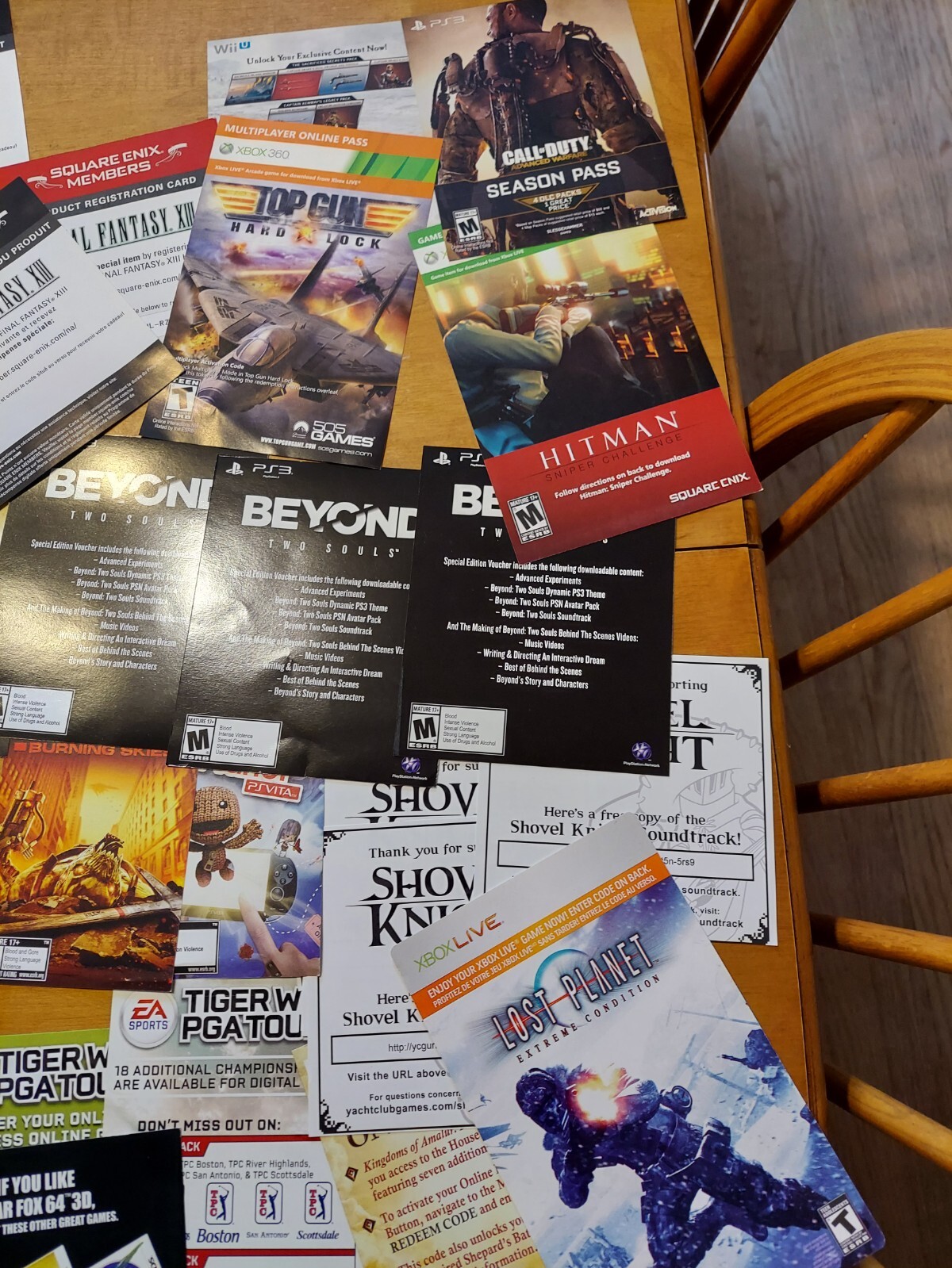LOT of 60 + Expired Codes Cards Xbox 360 PS3 Wii U PS Vita READ
