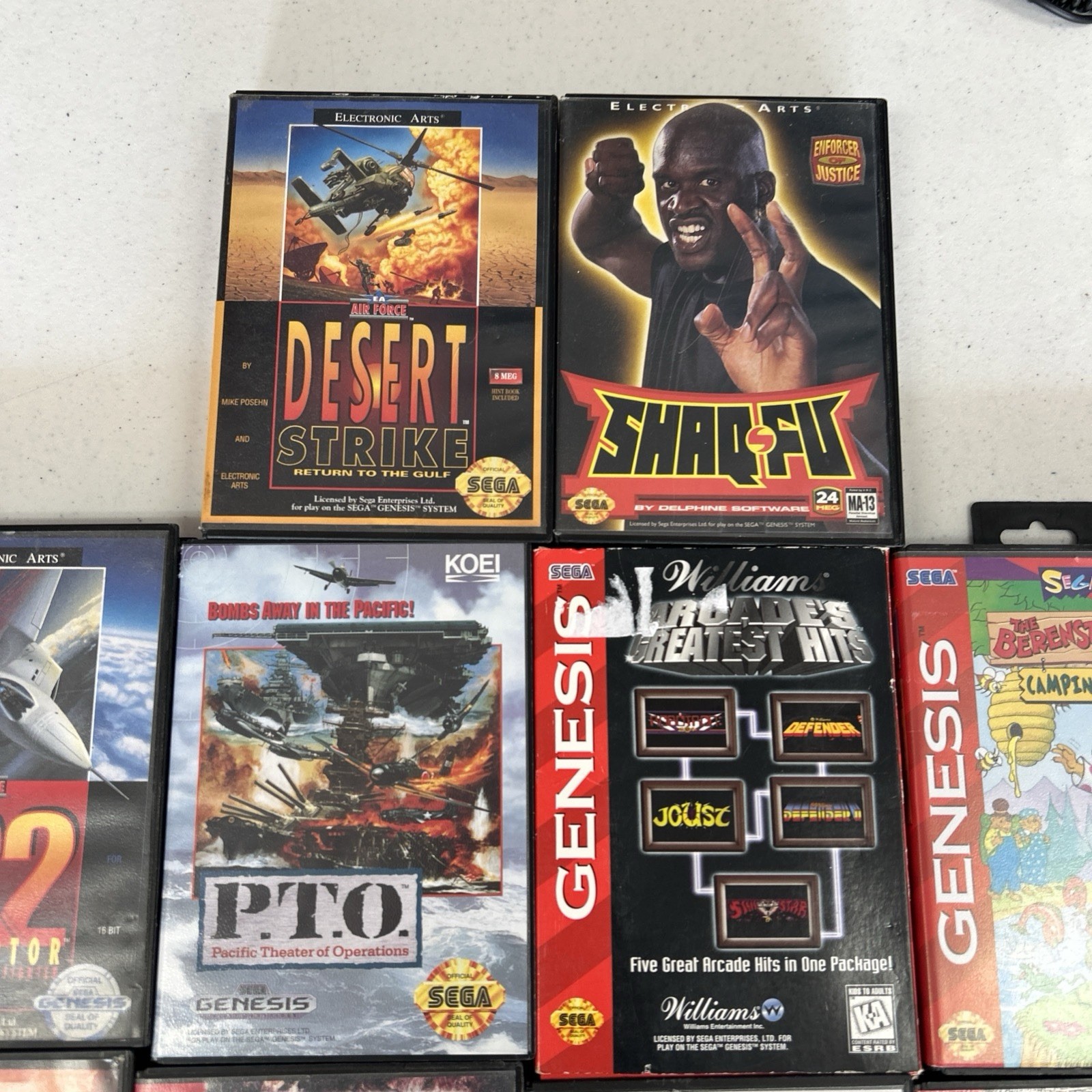 Lot Of 10 Sega Genesis Video Games PTO Shaq Fu Lion King