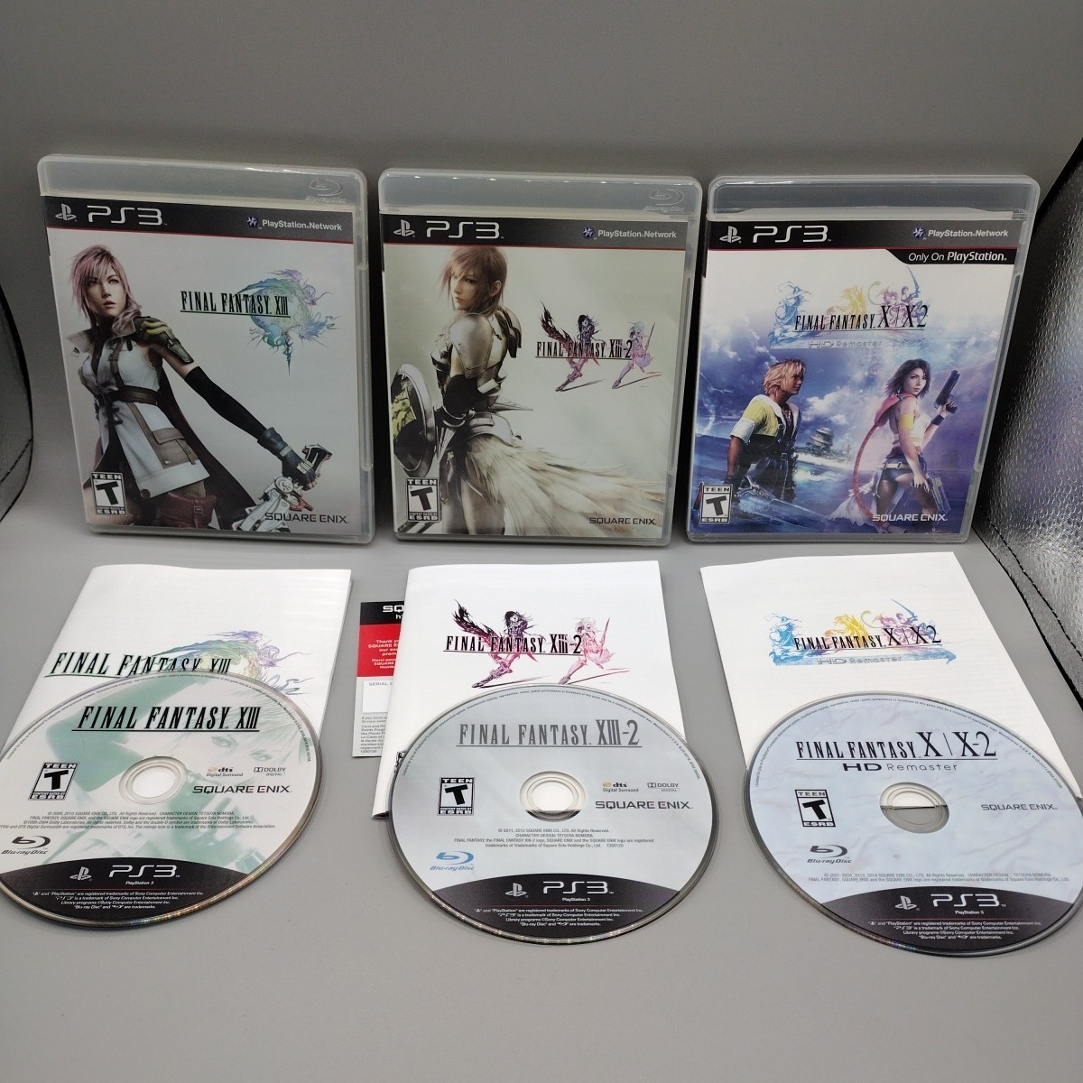 Lot of 3 Final Fantasy Playstation 3 Games XIII, XIII Lightning Returns, X | X2