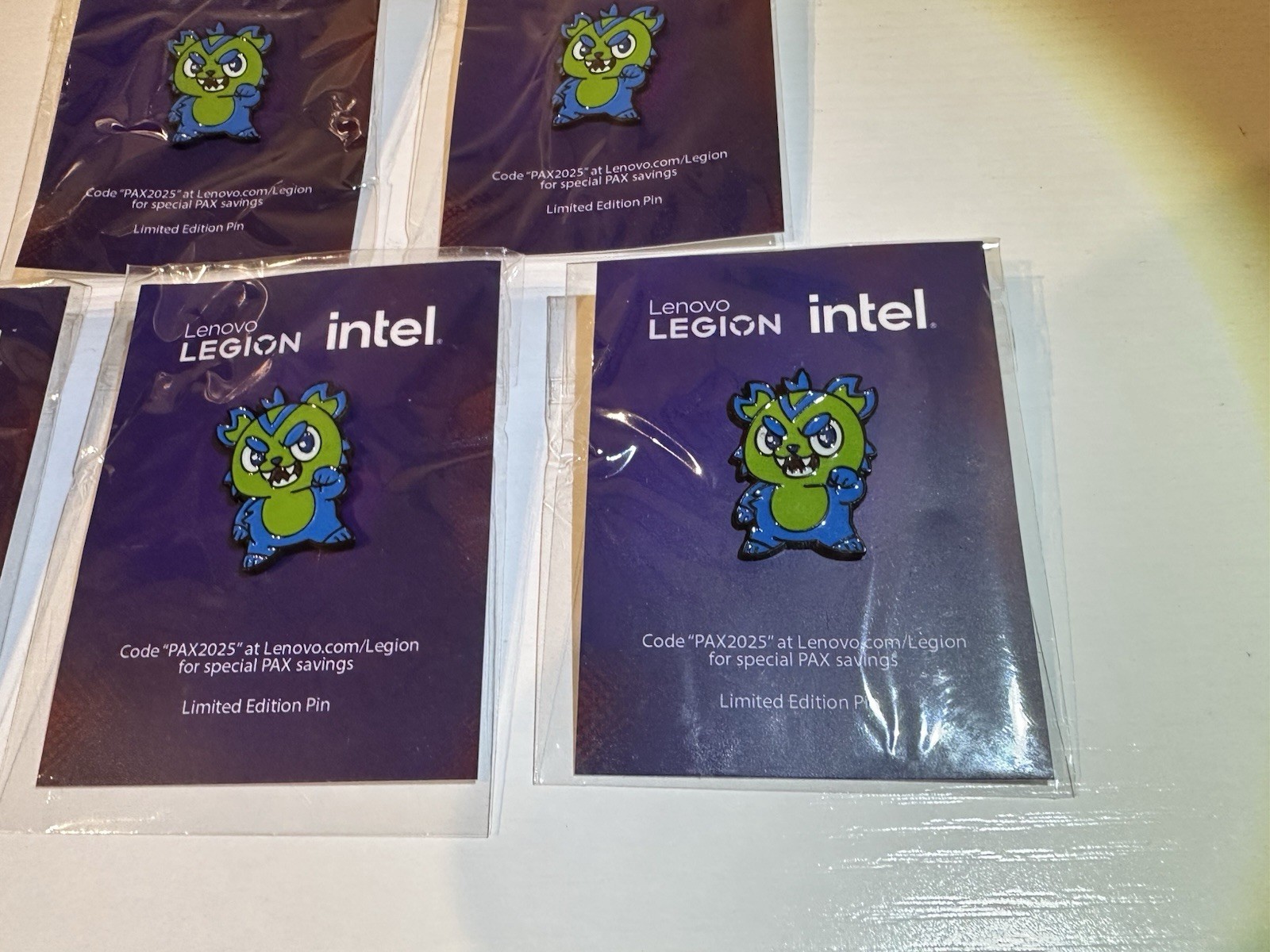 Lenovo Legion PAX West Pin Lot 5pc Limited Edition Bear Tech Memorabilia RARE