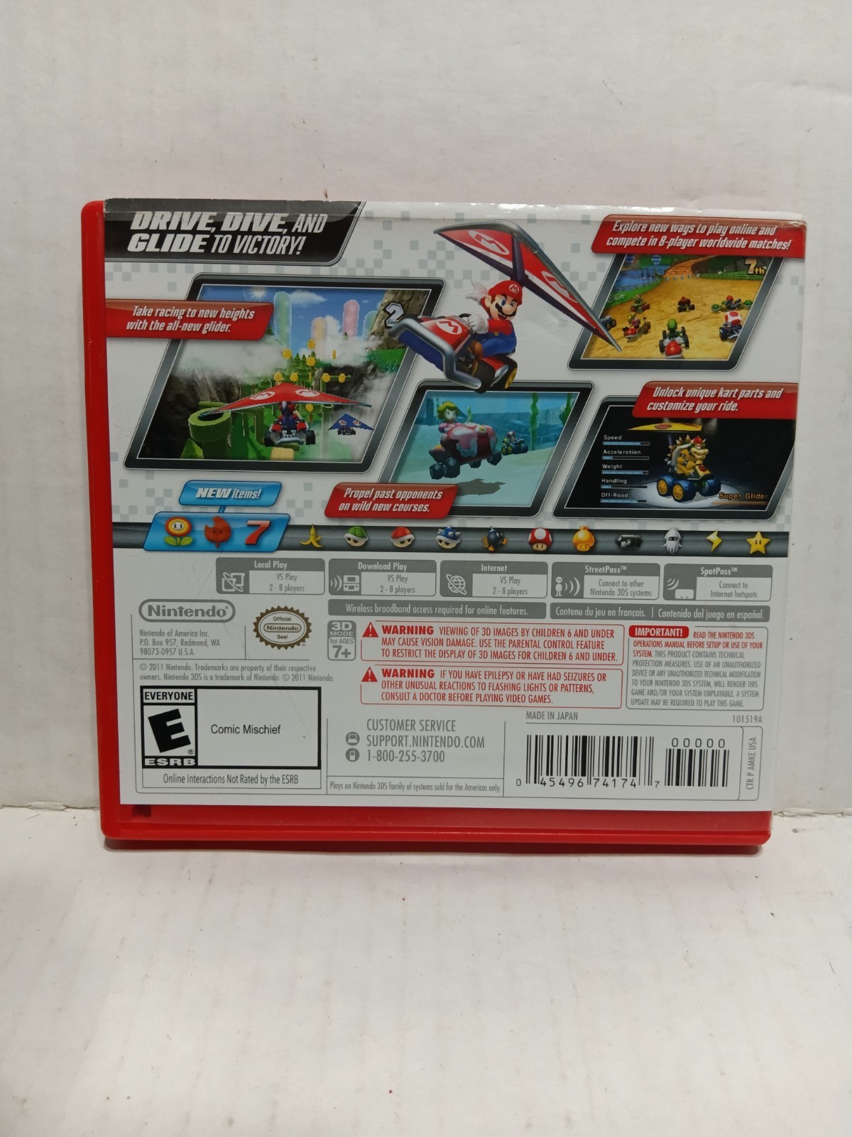 Mario Kart 7 – Nintendo 3DS Case Only *No Game Cartridge or Manual * Authentic