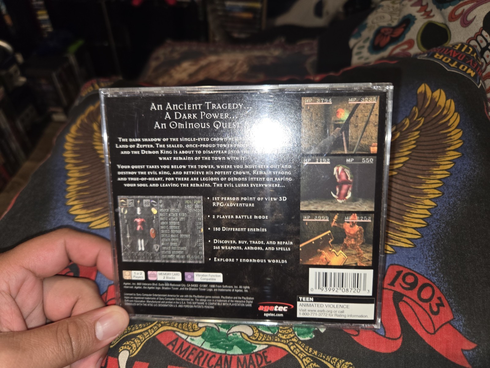 Shadow Tower PlayStation PS1 FromSoftware CIB Complete – Tested
