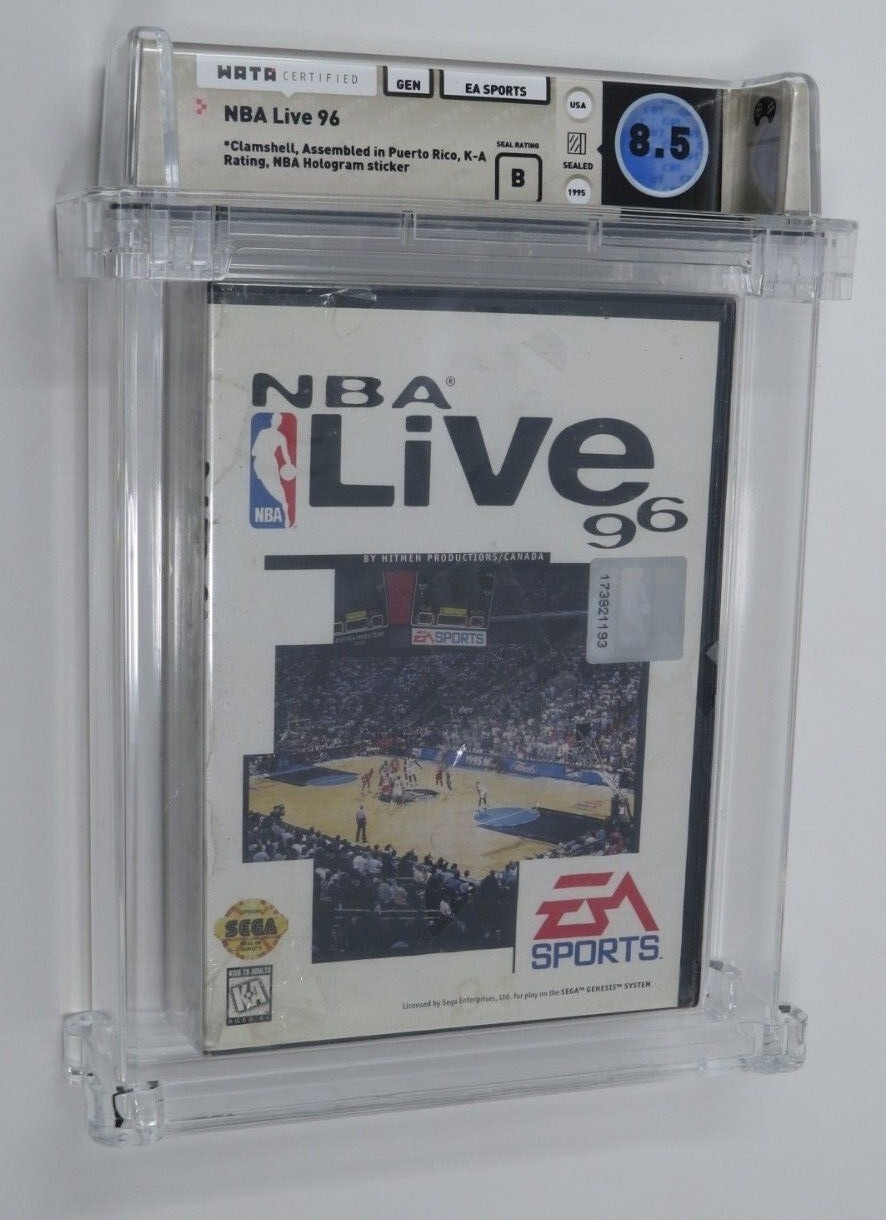 NBA Live ’96 Basketball Sega Genesis Factory Sealed Video Game Wata Graded 8.5