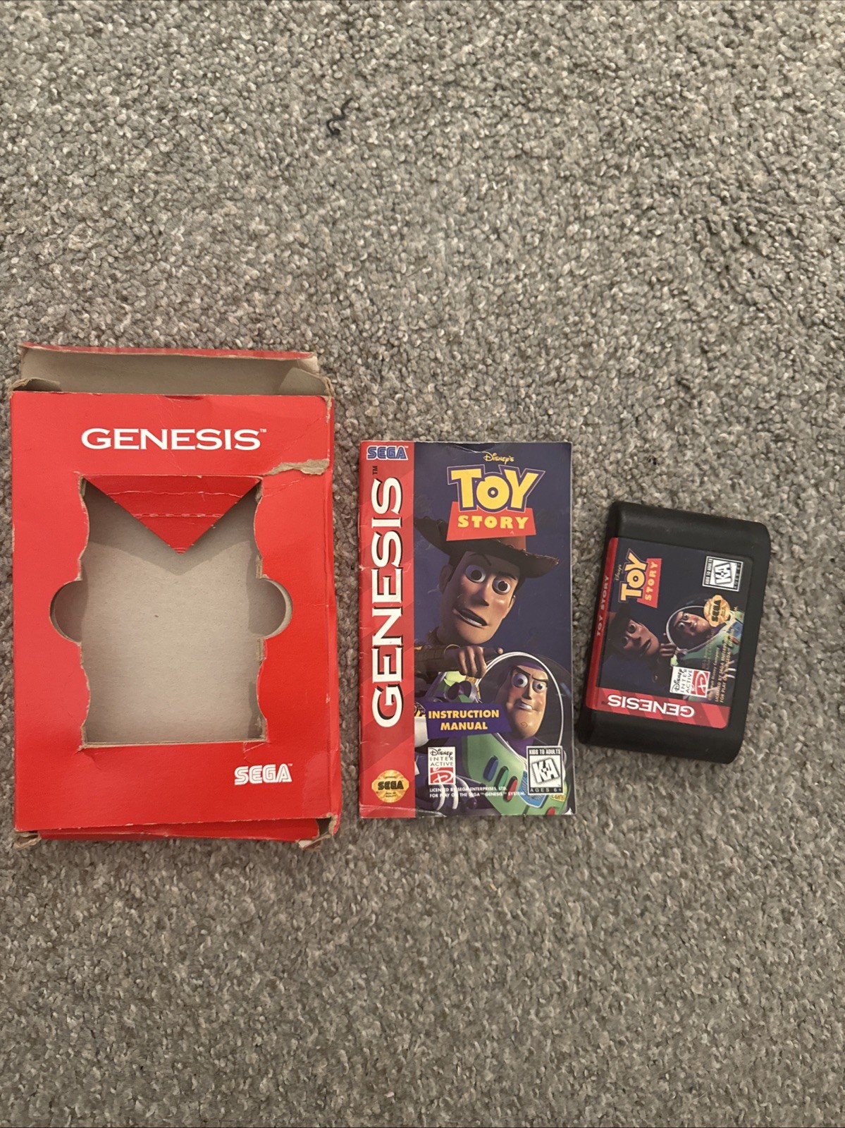Disney’s Toy Story + Jurassic Park (Sega Genesis, 1995) CIB. Tested.