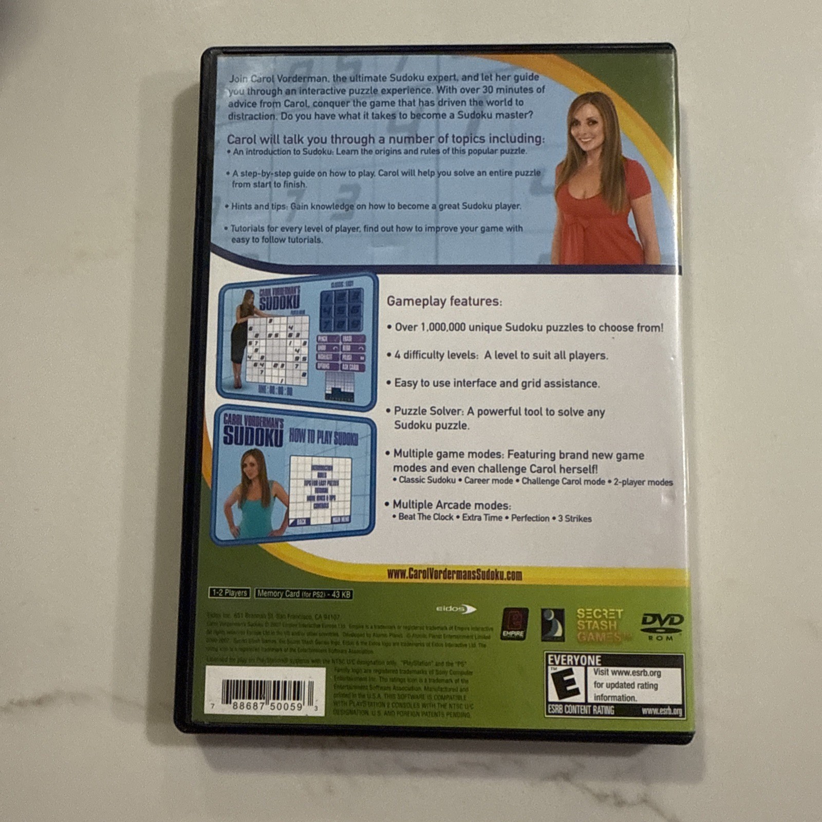 Carol Vorderman’s Sudoku – PlayStation 2 – Very Good Condition CIB Complete