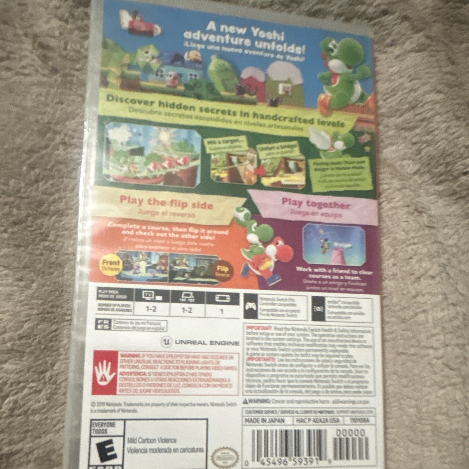 Nintendo Yoshi’s Crafted World for Nintendo Switch E Everyone 2019 Multiplayer